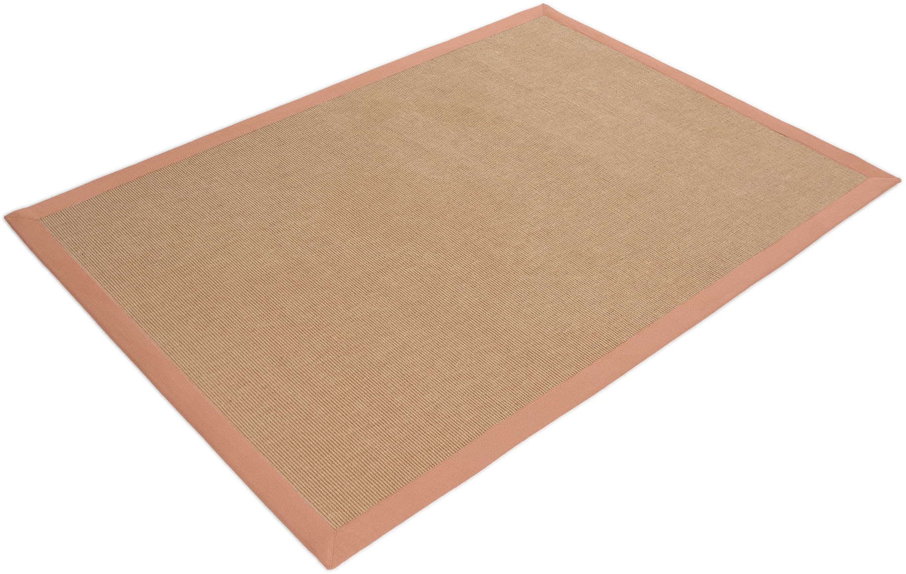 carpetfine Sisalteppich »Sisal«, rechteckig, 5 mm Höhe, mit farbiger Bordüre, Anti Rutsch Rückseite