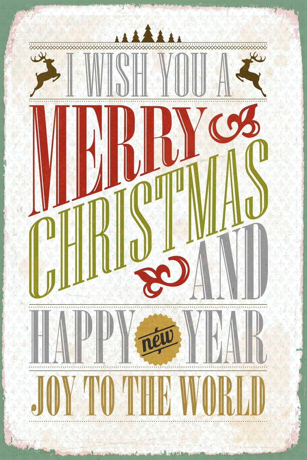 queence Metallbild »Merry Christmas« Schriftzug | Schriftzüge | Tiere 1 Stk. tlg. Stahlschilder