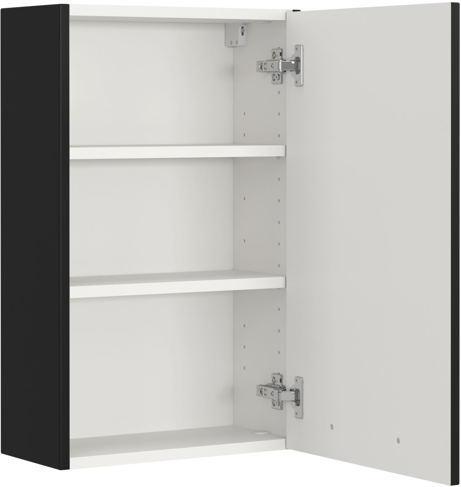 welltime Hängeschrank »SALVADA, Hängeschrank 40 cm, gedämpfte Scharniere« Schwarz, Front und Korpus aus hochwertigen MDF, Anti-Finger-Print