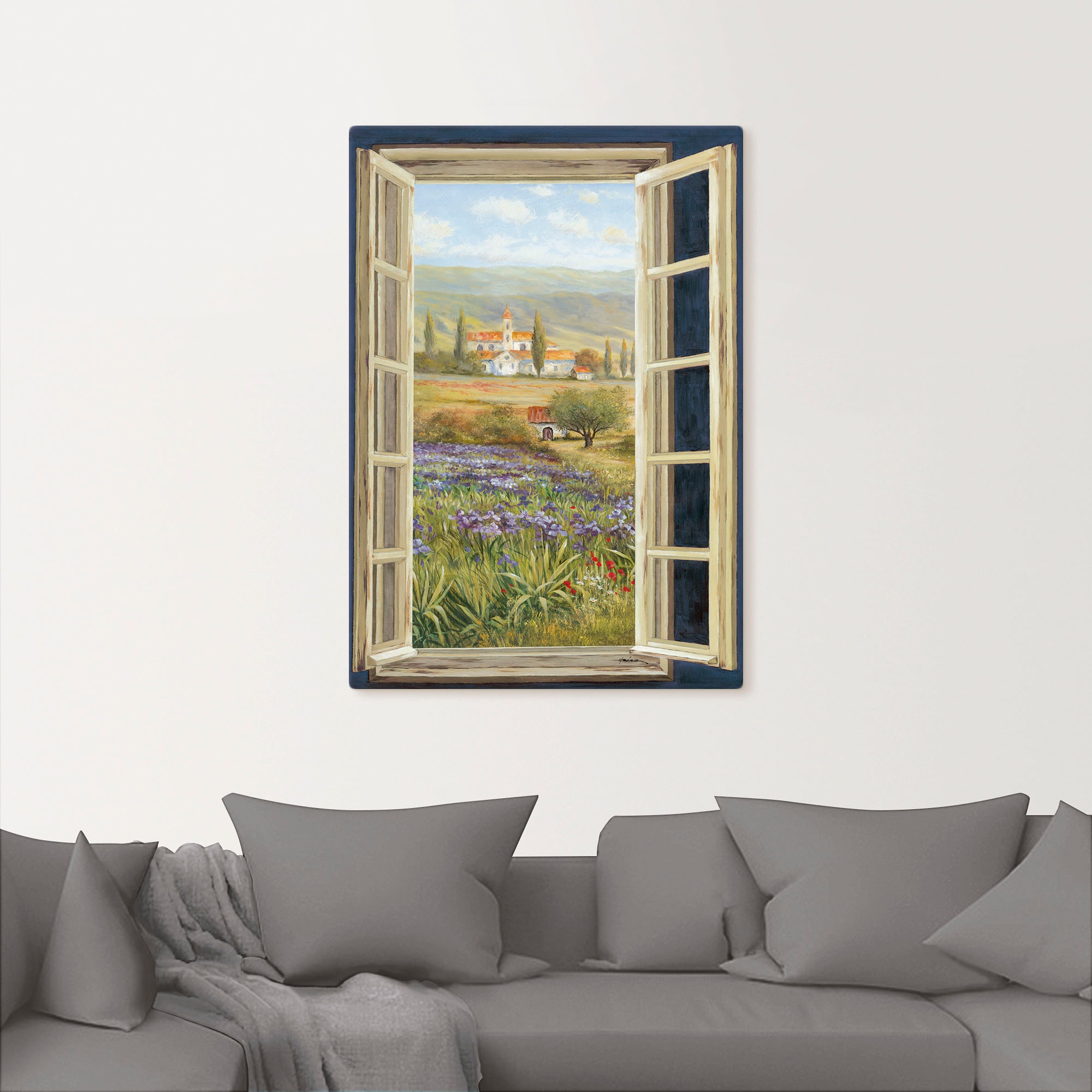 Artland Wandbild »Provence Fensterblick«, Bilder von Europa, (1 St.), als A günstig online kaufen