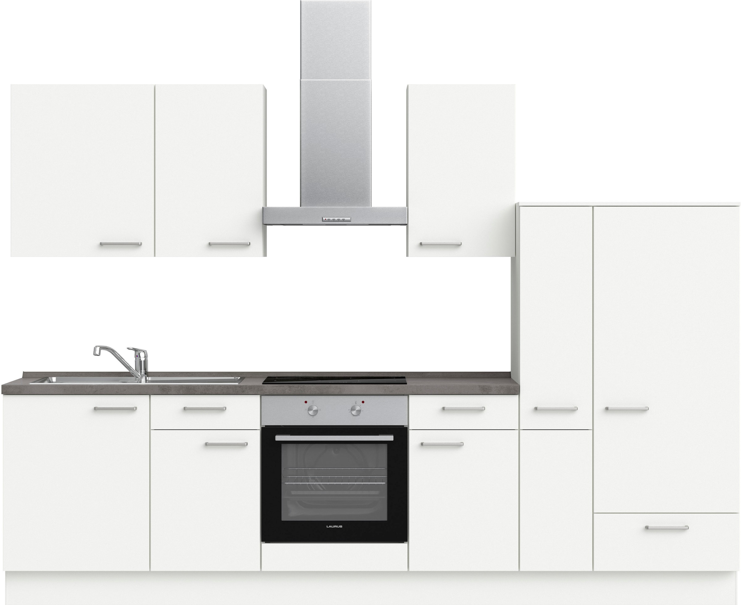 nobilia® Küchenzeile »"Touch I"«, vormontiert, Ausrichtung wählbar, Breite 300 cm, wahlw. mit E-Geräten