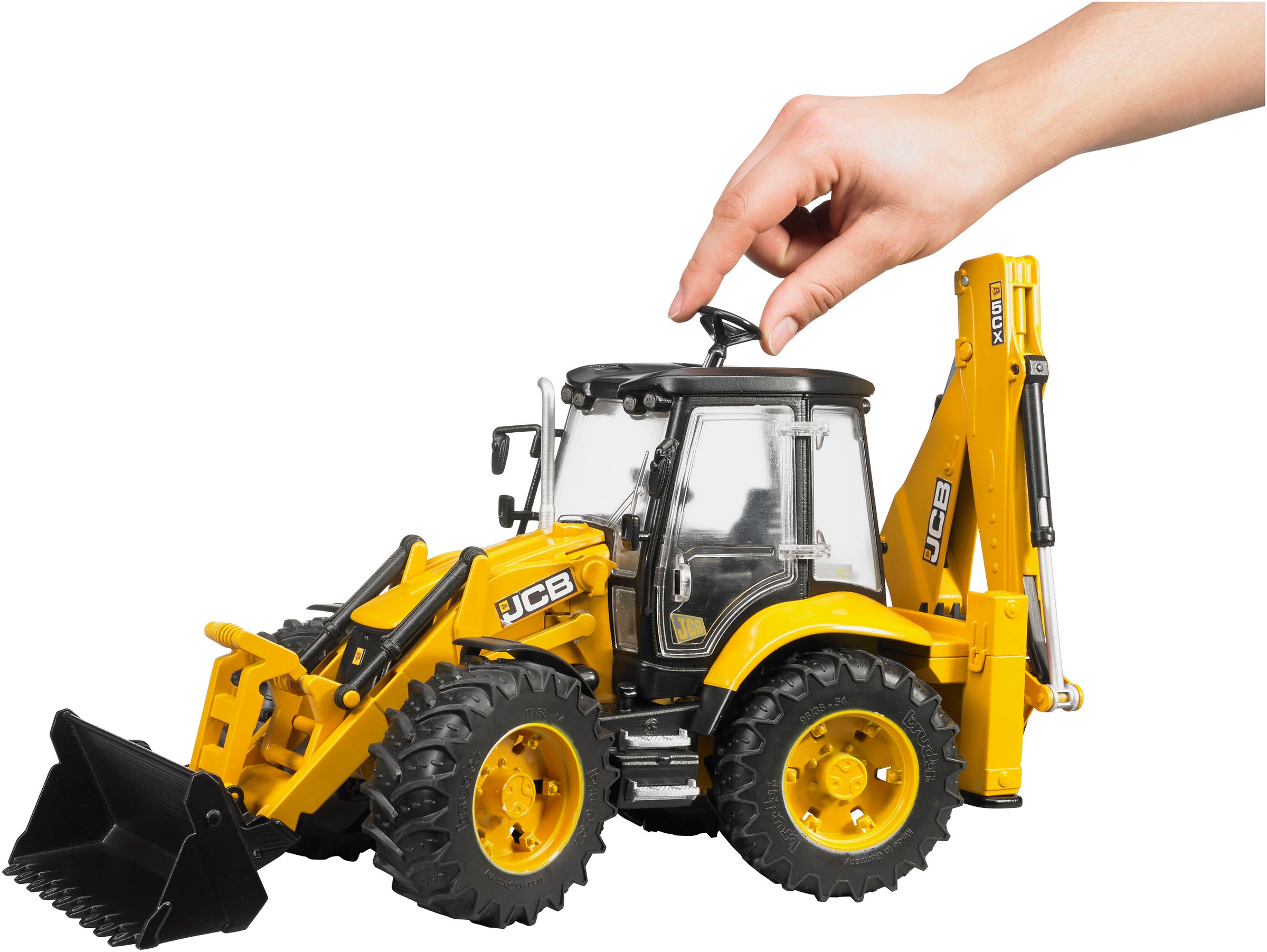 Bruder® Spielzeug-Bagger »JCB 5CX eco Baggerlader 41 cm (02454)«, Made in Europe