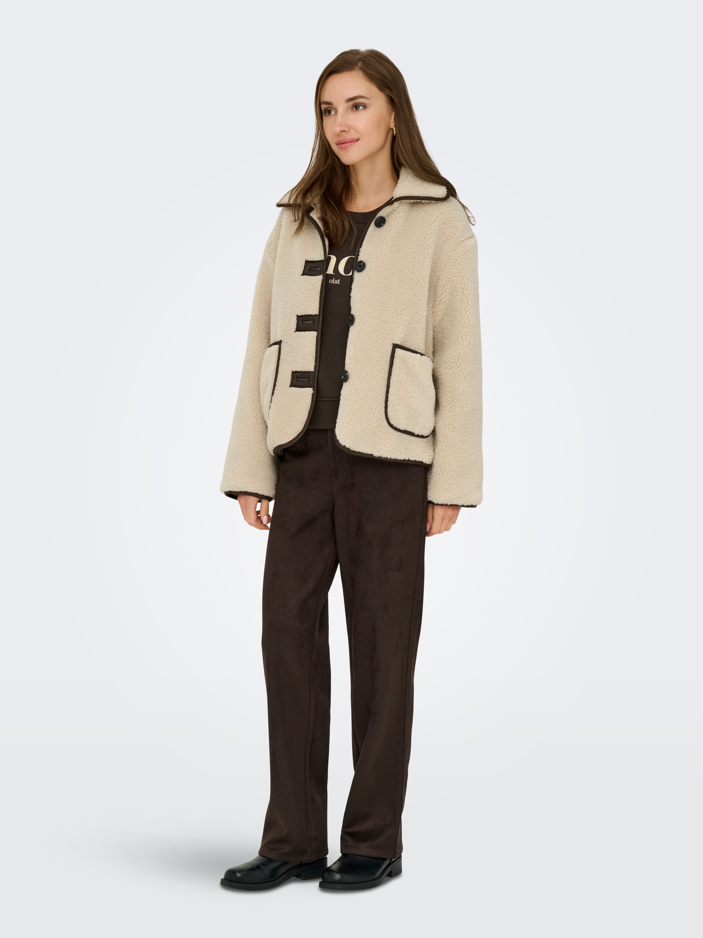 JDY Plüschjacke »JDYNOELLA LIFE TEDDY JACKET OTW NOOS« Kunstfaser