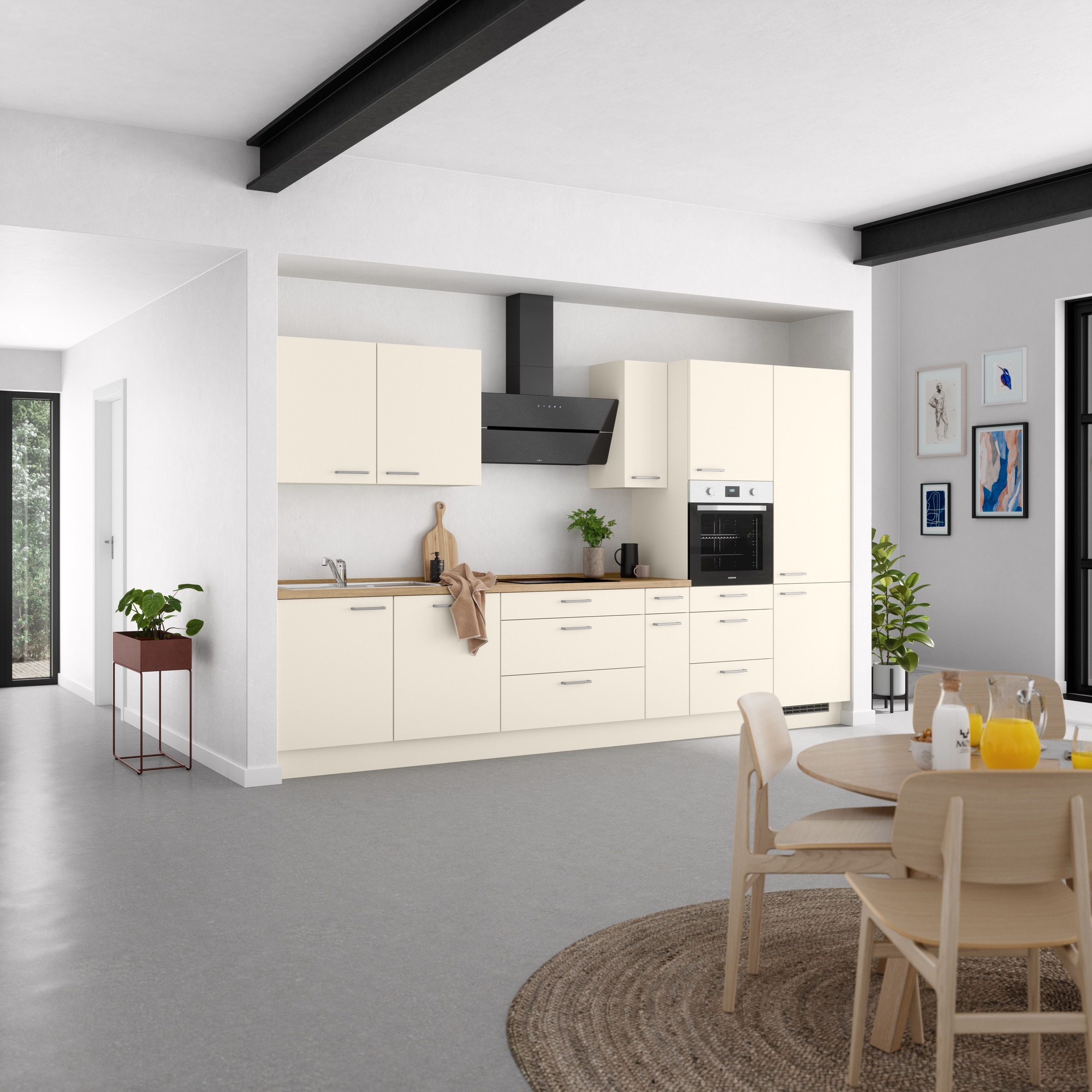 nobilia® Küchenzeile »"Touch II"«, vormontiert, Ausrichtung wählbar, Breite 360 cm, wahlw. mit E-Geräten