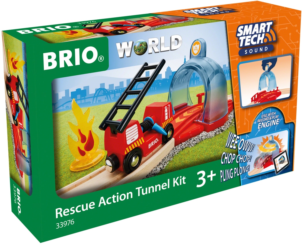 BRIO® Spielzeug-Eisenbahn »BRIO® WORLD, Smart Tech Sound Feuerwehreinsatz«, FSC® - schützt Wald - weltweit