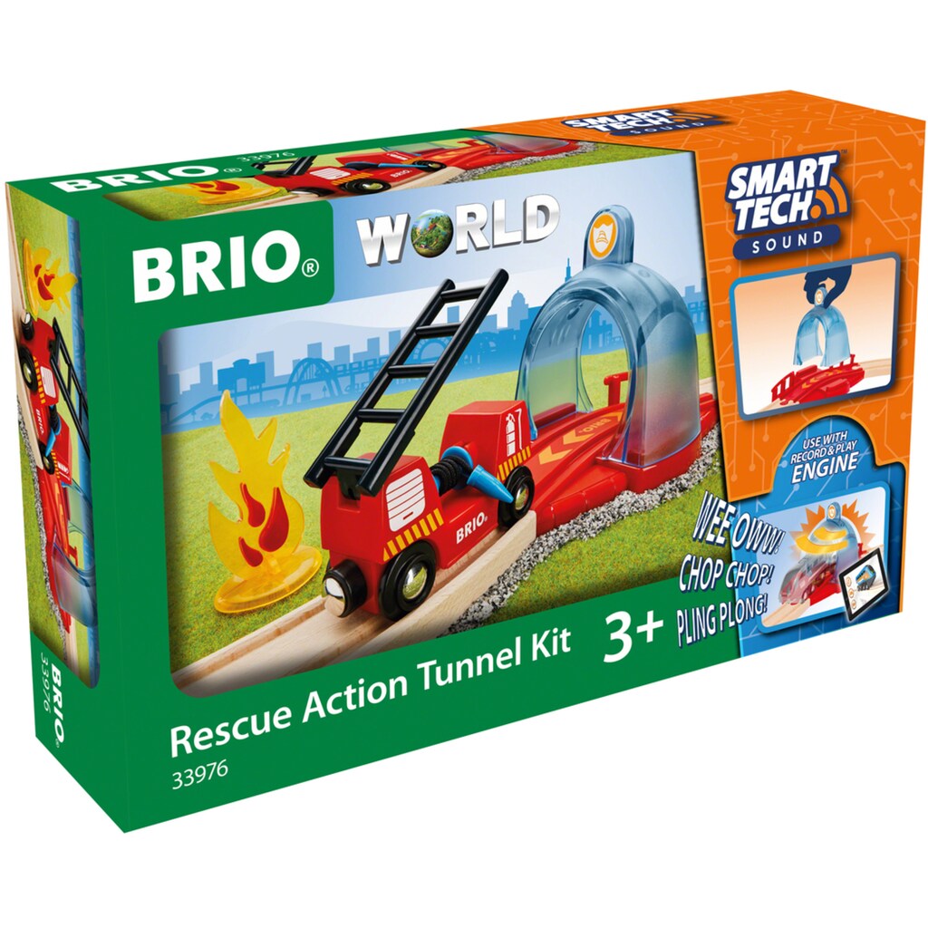 BRIO® Spielzeug-Eisenbahn »BRIO® WORLD, Smart Tech Sound Feuerwehreinsatz«