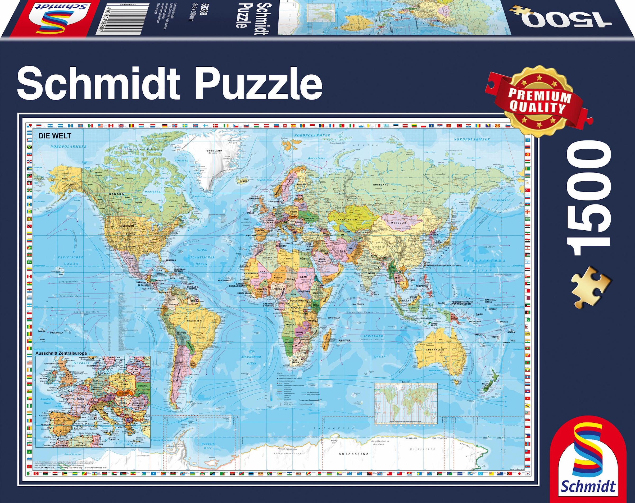 Puzzle »Die Welt, 1500 Teile«, Made in Germany