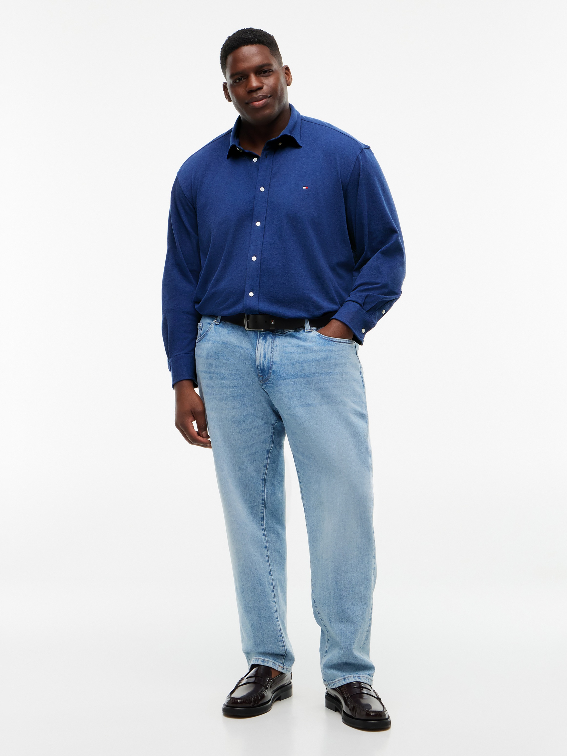 Tommy Hilfiger Big & Tall Langarmhemd »BT-KNIT PIQUE FEATHERWEIGHT SLIMFIT« Große Größen