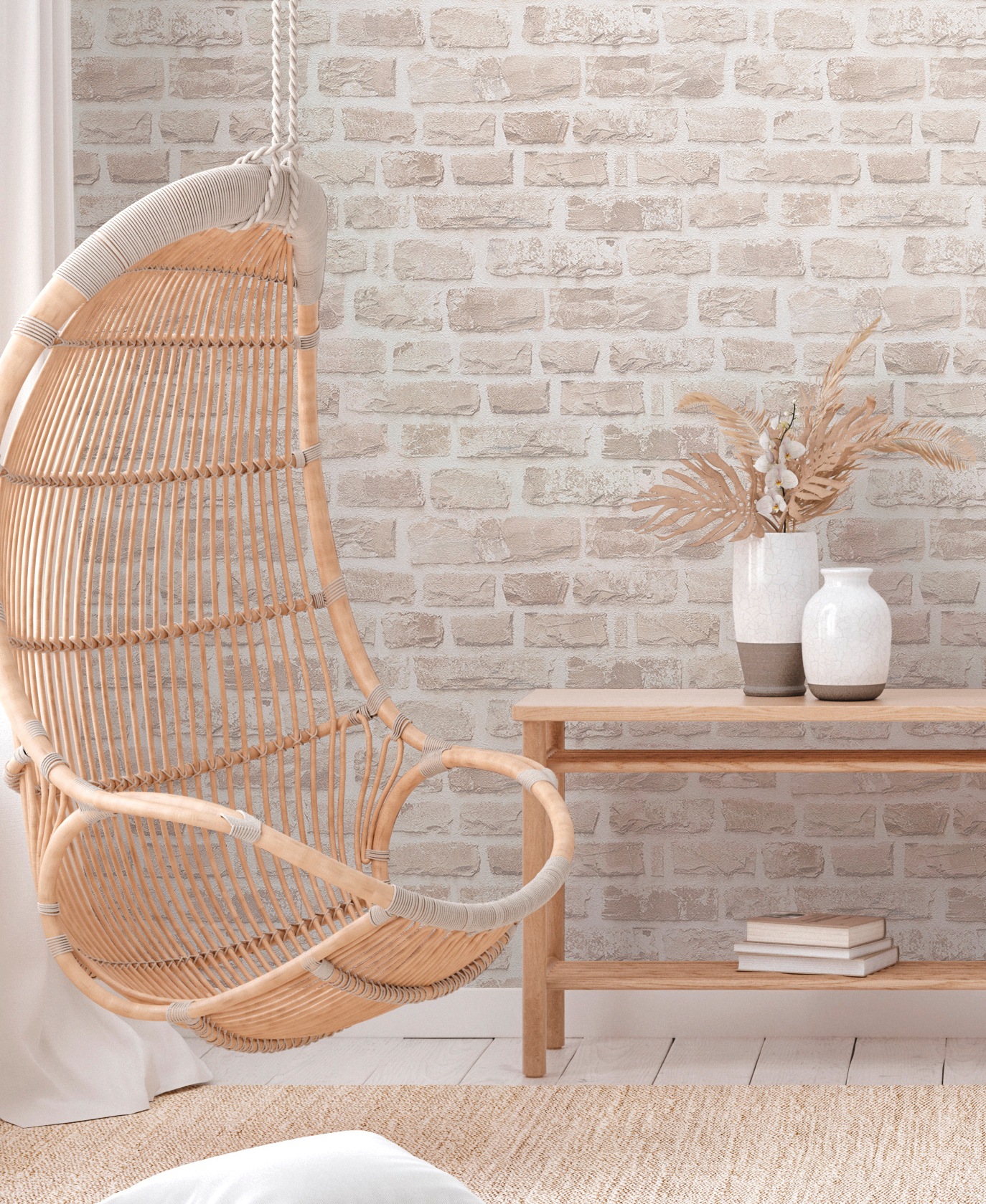 A.S. Création Vliestapete »Natural Living Tapete Stein«, matt-gemustert-neutral, Tapete Steinoptik Vlies Vlies Wand Tapeten Wohnzimmer Schlafzimmer