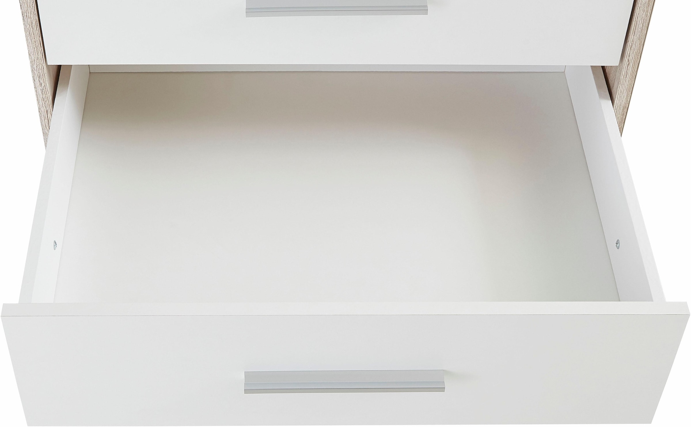 FORTE Kleiderschrank »Jupiter, Made in Europe, mit Schubladen«, (Maße (T/H): 60/200 cm), Stauraum, 2 Breiten, 4 Farben, Schubladen, variable Einlegeböden