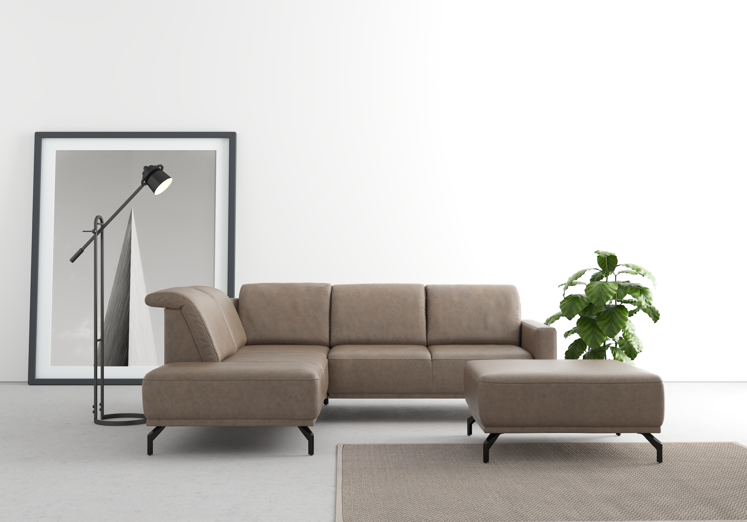 sit&more "Bailando L-Form" wahlweise mit Kopfteilverstellung und Vorziehsit günstig online kaufen