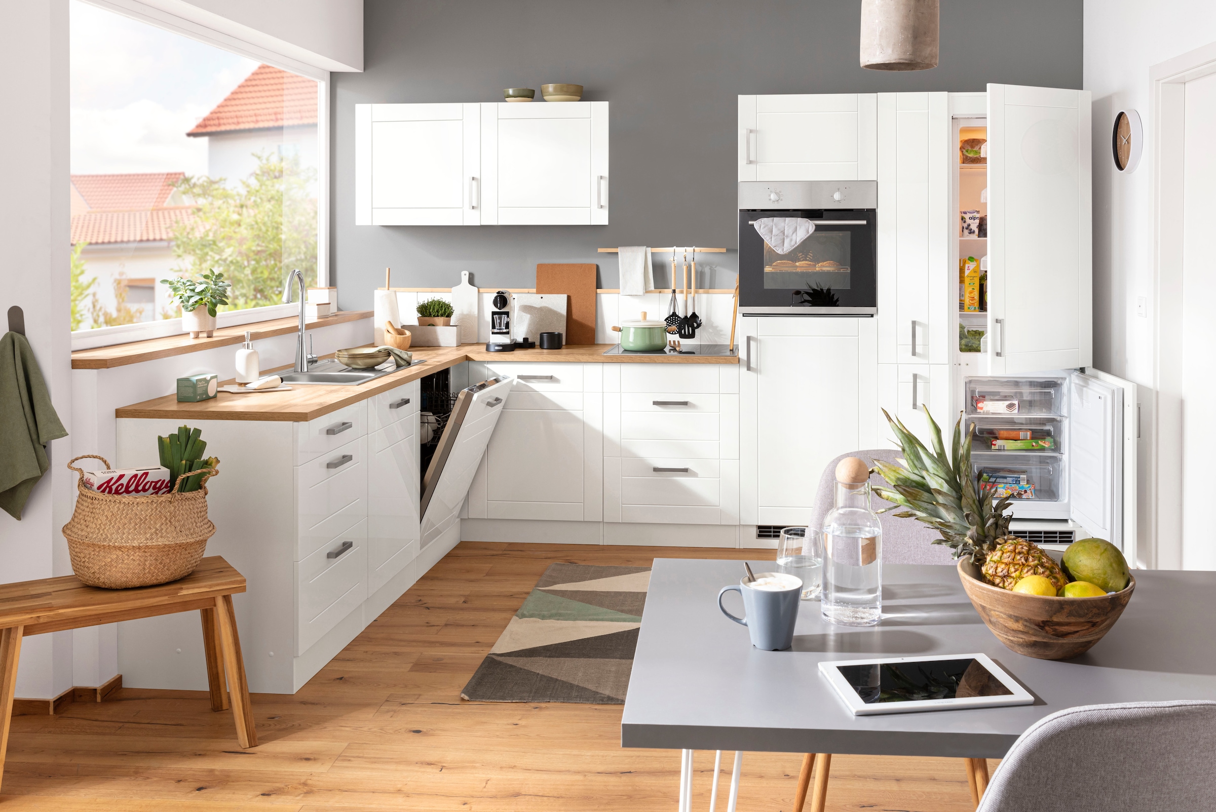 KOCHSTATION Winkelküche »KS-Tinnum«, ohne E-Geräte, Stellbreite 240/330 cm