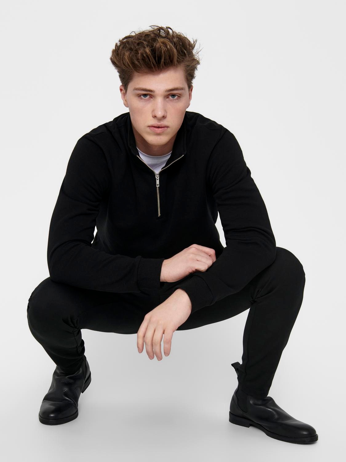 ONLY & SONS Sweatshirt »ONSCERES HALF ZIP SWEAT«, Baumwollmischung, regular fit
