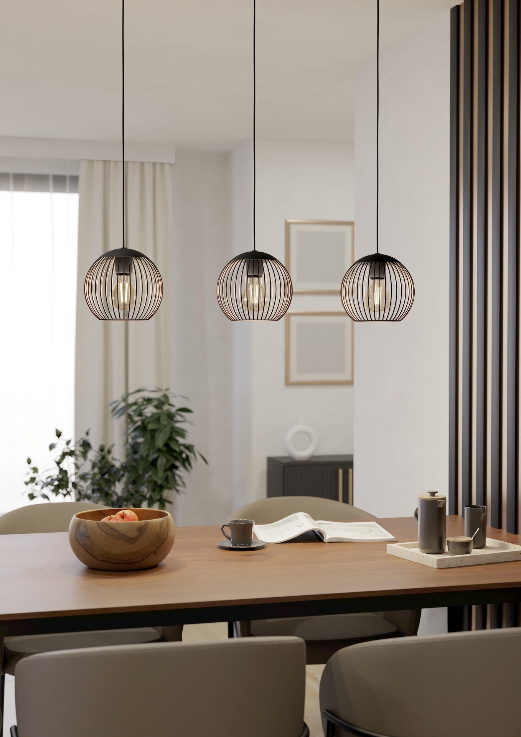 EGLO Hängeleuchte »ALMANZORA Pendellampe - Stahl - E27 - 3X60W - IP20« E27 günstig online kaufen