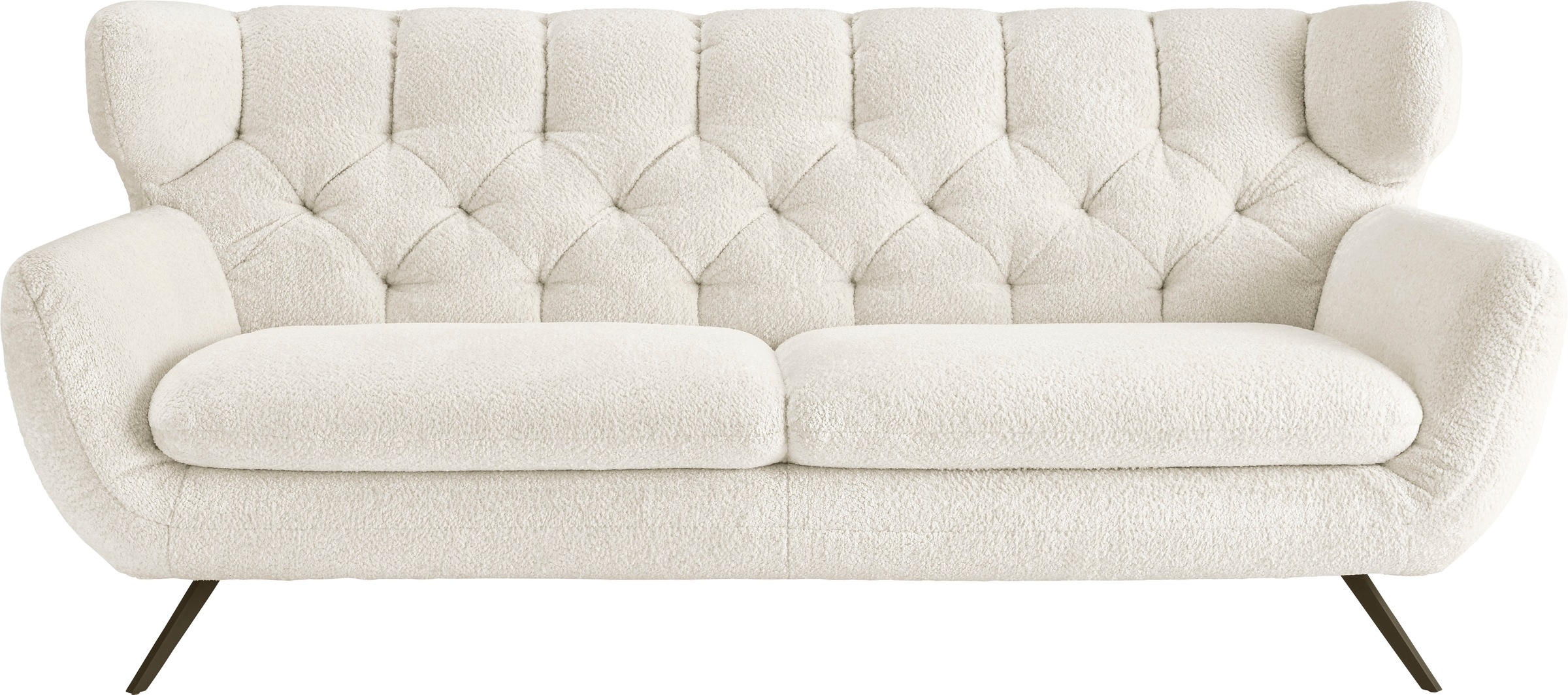 3C Candy 3-Sitzer »Beatrice, extravagantes Megasofa, bequem, Küchensofa«, mit Rückensteppung im Rautenmuster, Samt Optik, auch in Fellimitat