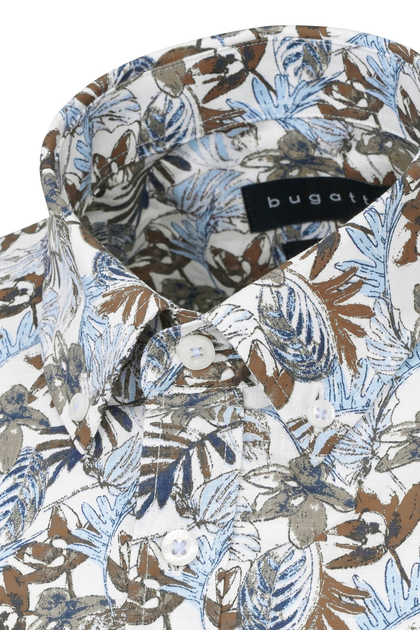 bugatti Kurzarmhemd, mit Button-Down-Kragen