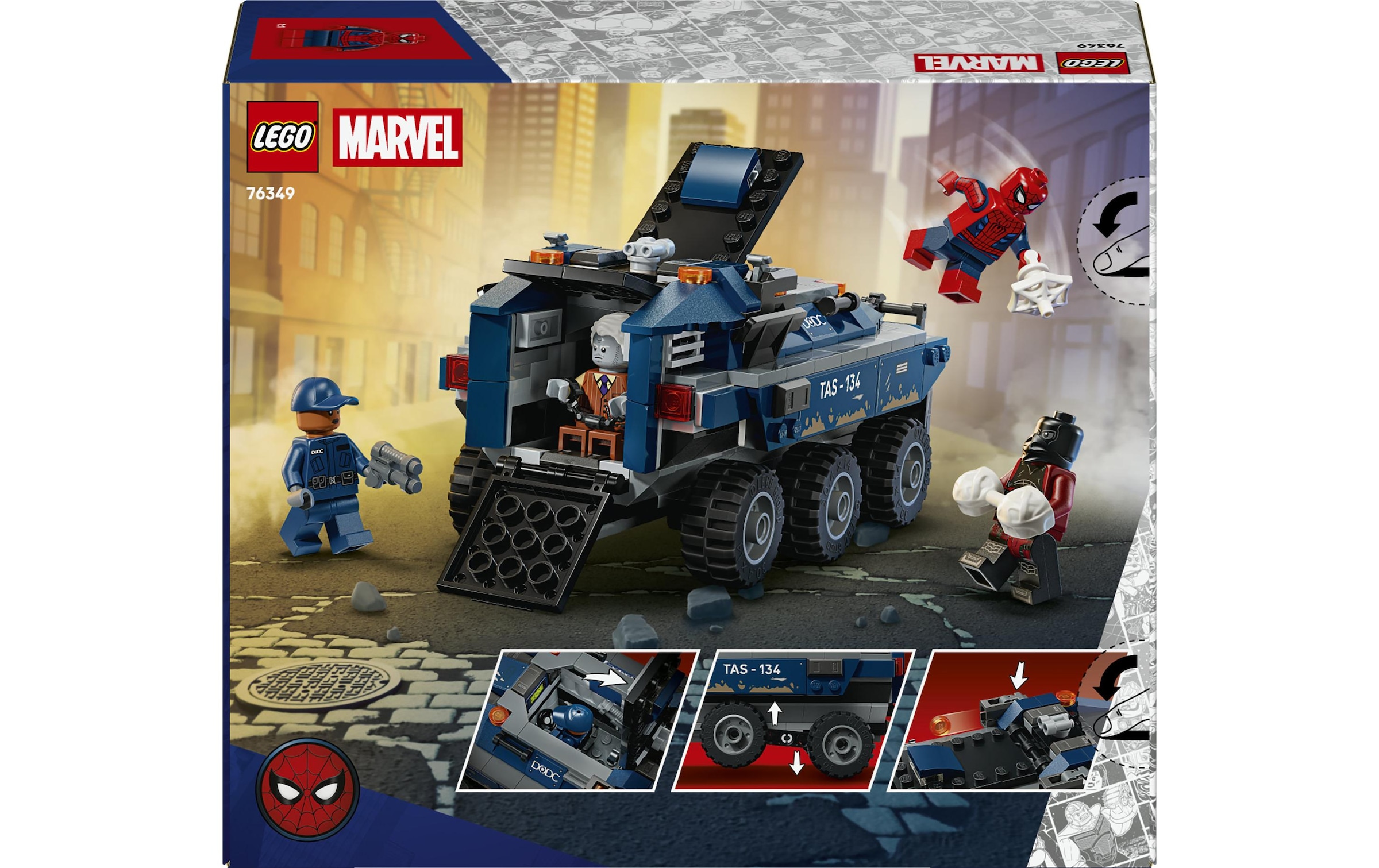 LEGO® Konstruktionsspielsteine »Spider-Man Jagt den Gefängnistransporter (76349), LEGO Super Heroes« Made in Europe