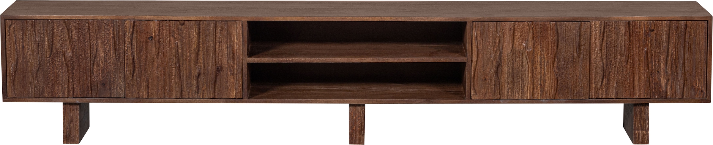WOOOD Lowboard »Lavish TV-Kommode«, Kommode aus Mangoholz, Push-to-Open System, H 35 cm x B 240 cm