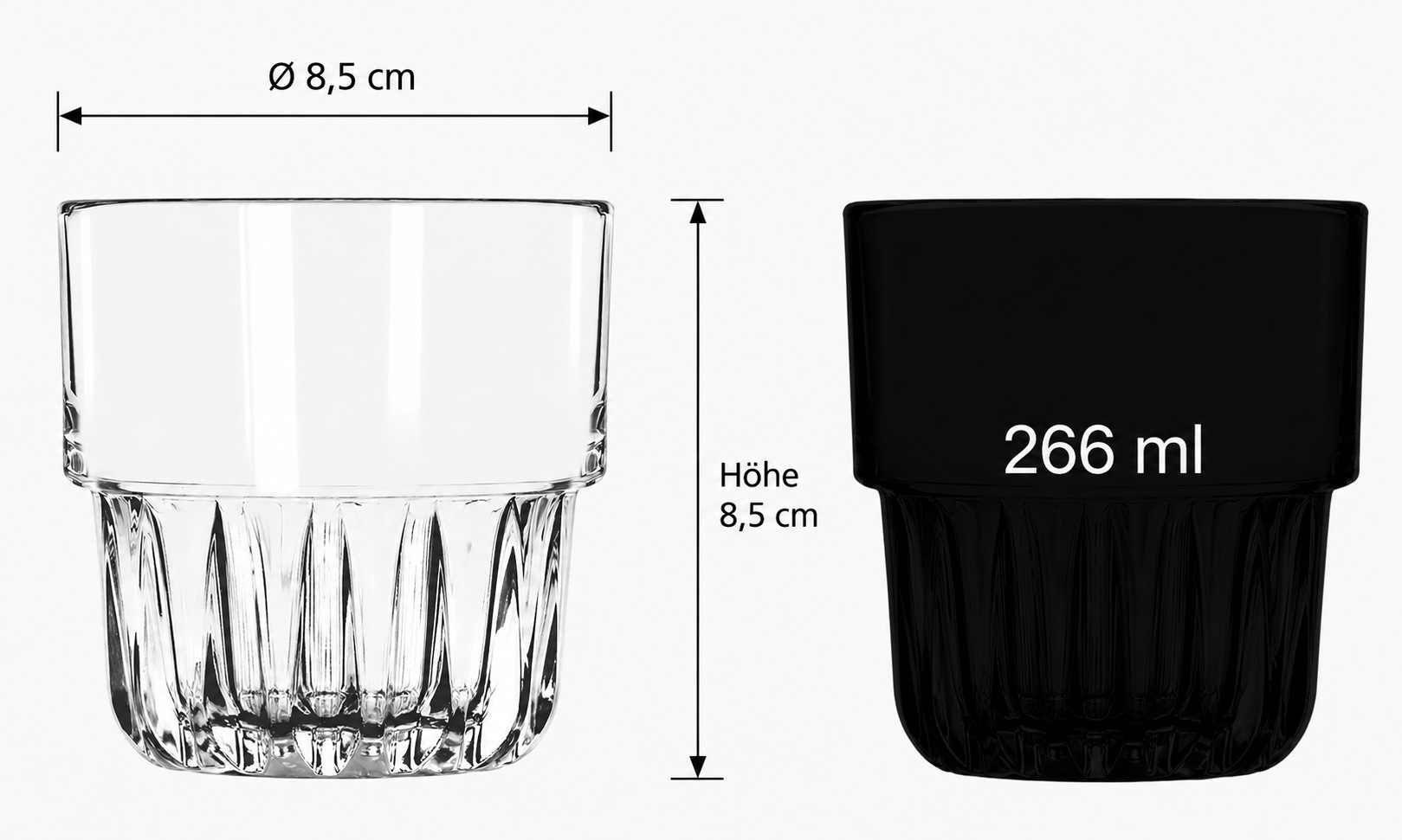 LIBBEY Gläser-Set »Rocks "EVEREST"« 266 ml, Ø: 8,5 cm, H: 8,5 cm
