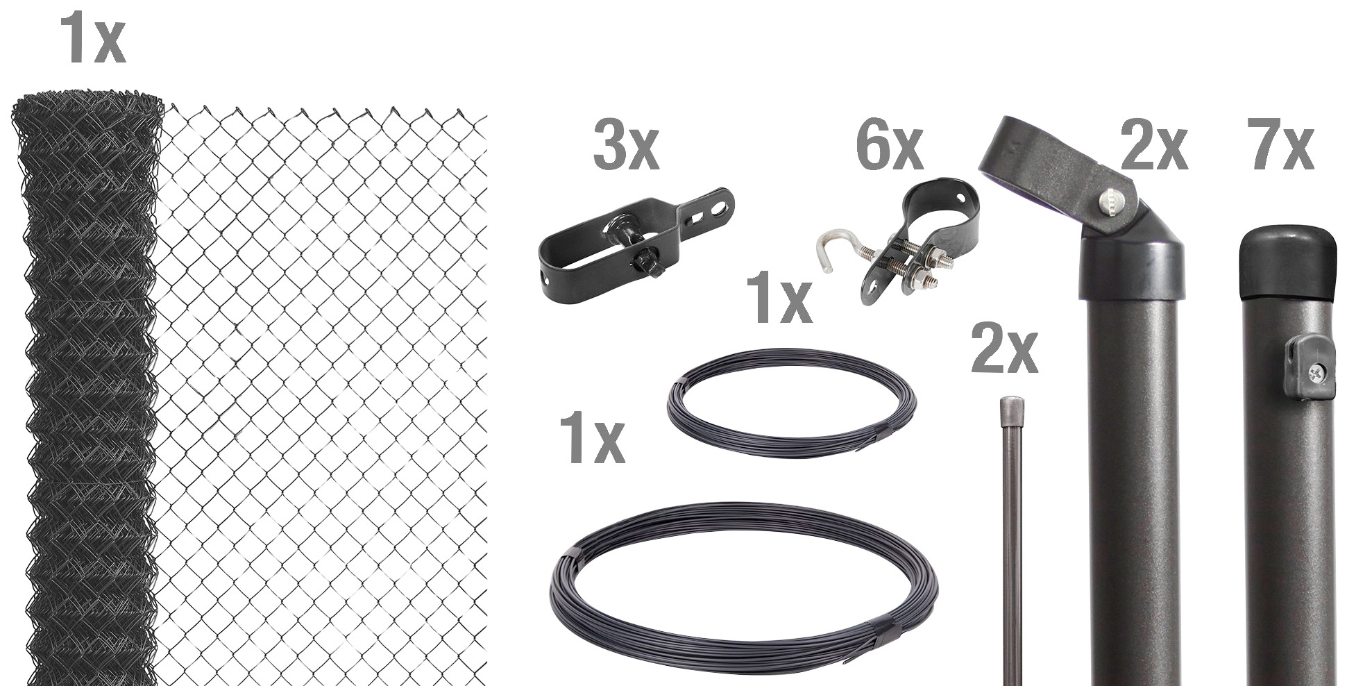 Alberts Maschendrahtzaun, (Set), 150 cm hoch, 15 m, anthrazit beschichtet, zum... kaufen