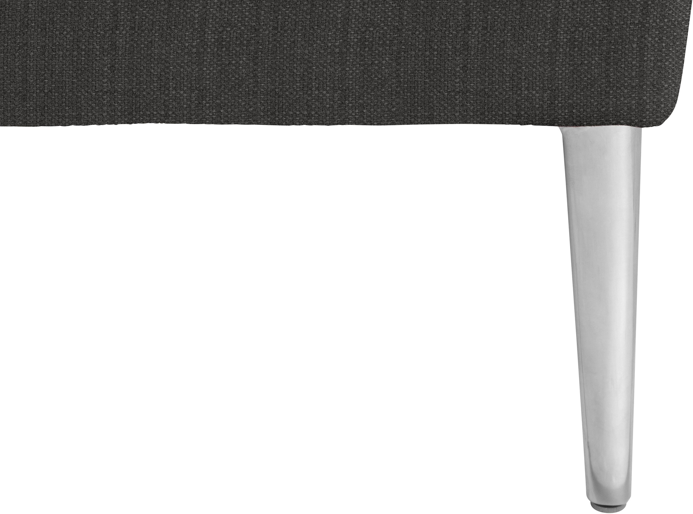 W.SCHILLIG Ecksofa »enjoy&MORE, Designsofa, elegant und bequem, L-Form« mit Sitztiefenverstellung, Füße Chrom glänzend, Breite 310 cm
