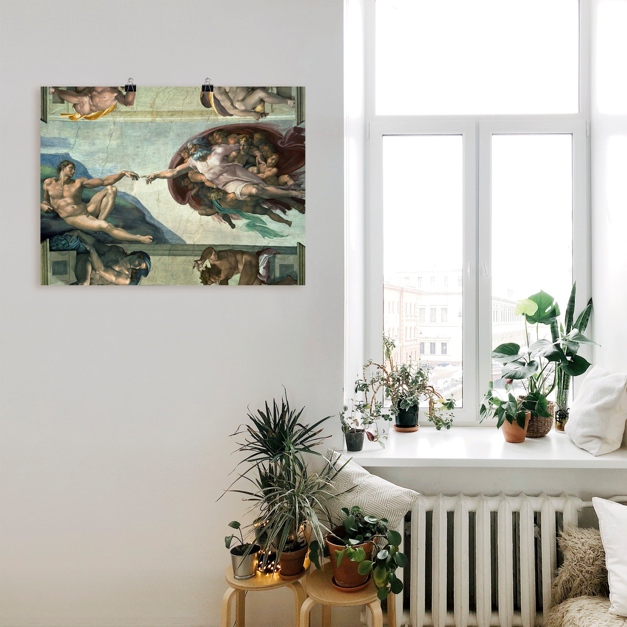 Artland Wandbild »Die Erschaffung des Adam«, Religion, (1 St.), als Leinwan günstig online kaufen