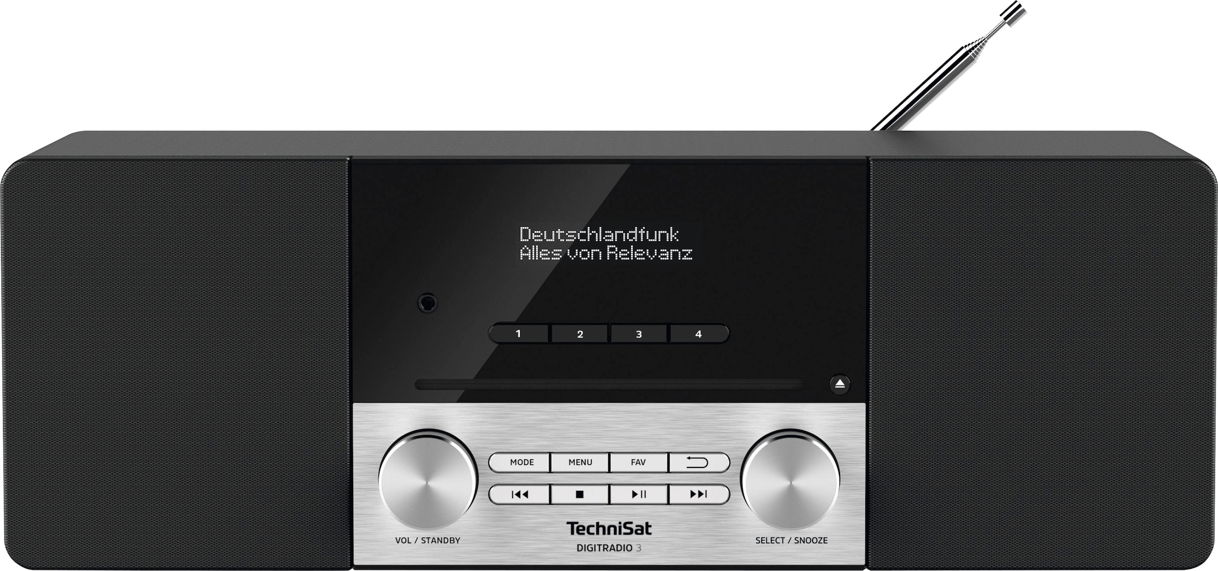 TechniSat Digitalradio (DAB+) »DIGITRADIO 3«, (A2DP Bluetooth-AVRCP Bluetooth Digitalradio (DAB+)-UKW mit RDS 20 W), CD-Player, Made in Germany