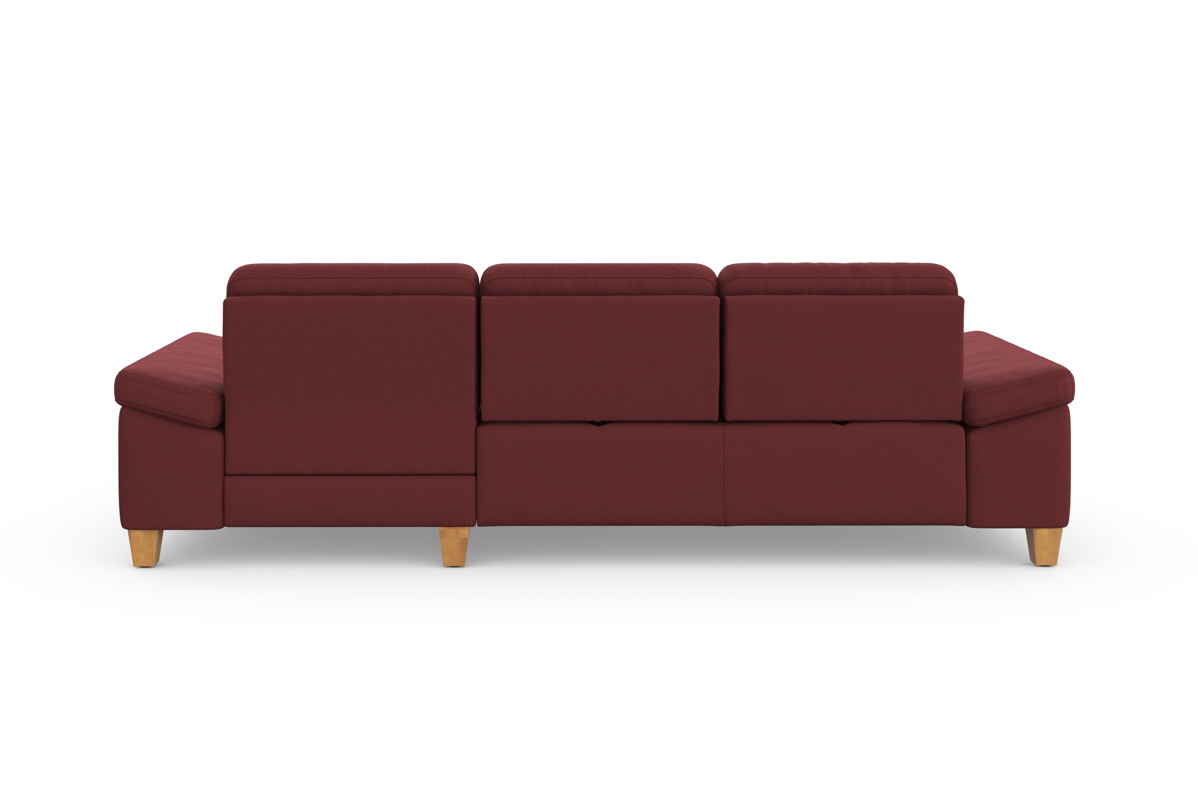 sit&more Ecksofa »Westham L-Form«, mit Recamiere, mit oder ohne Bettfunktion, Bettkasten, Füße Eiche