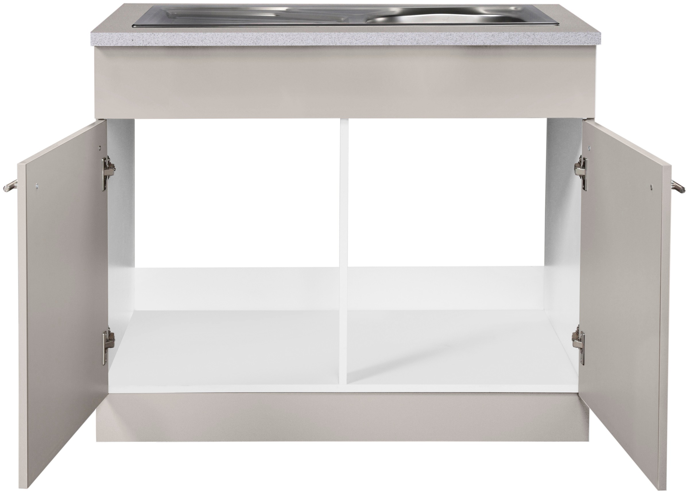 wiho Küchen Spülenschrank »Chicago, TOPSELLER« 100 cm breit, inkl. Einbauspüle aus Edelstahl