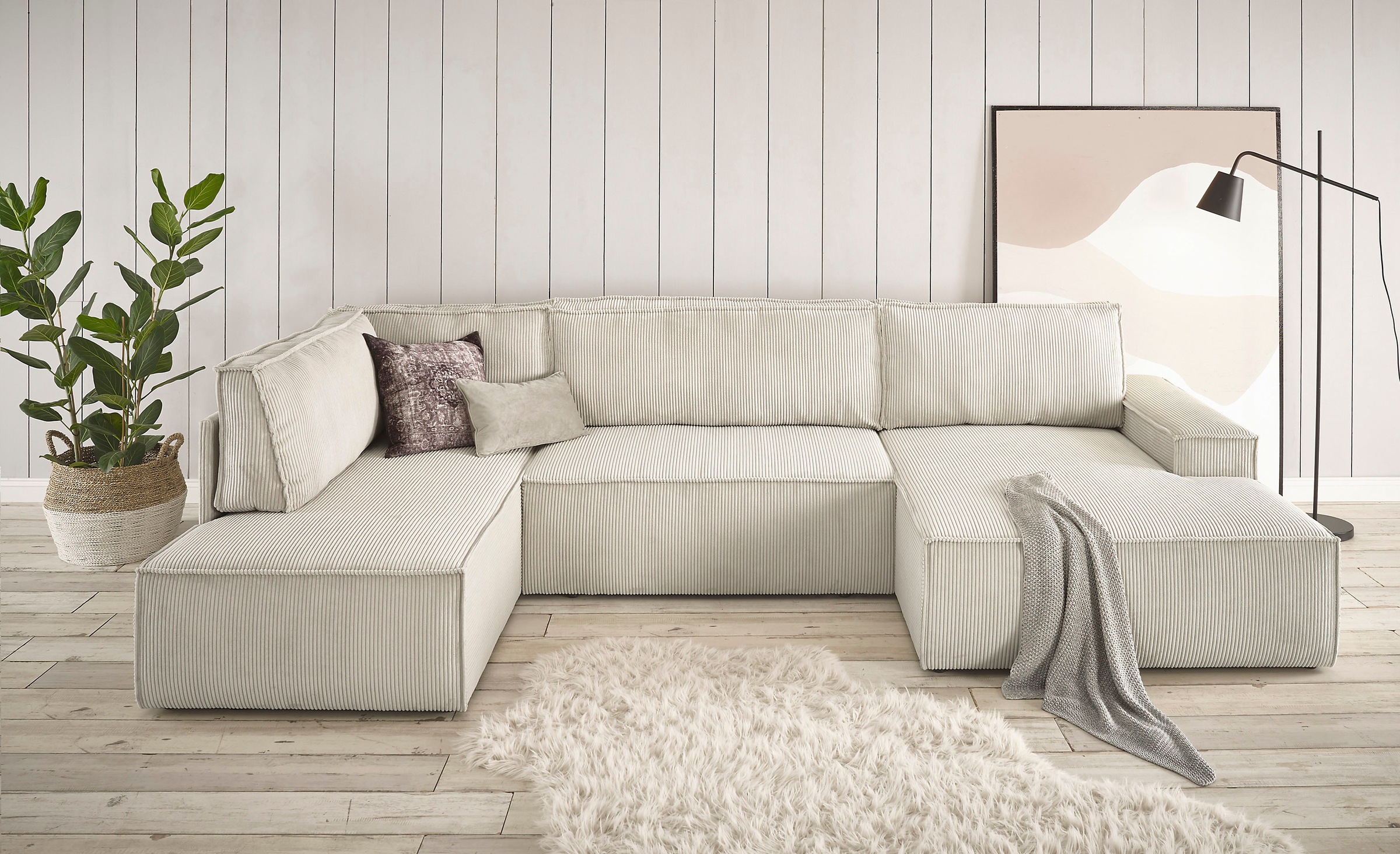 Home affaire Wohnlandschaft »SHERWOOD U-Form, 329 cm - OTTO. Verlässliche Q günstig online kaufen