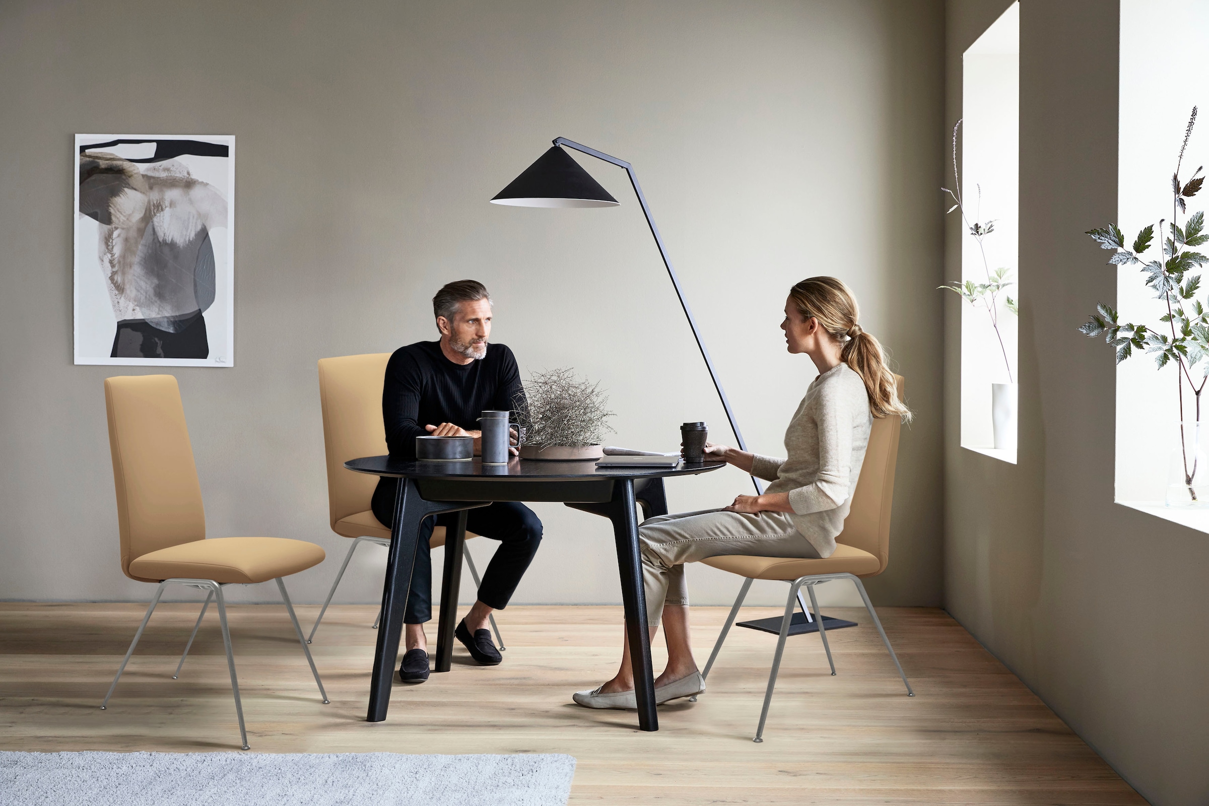 Stressless® Polsterstuhl »Laurel«, Leder PALOMA, High Back, Größe L, mit Beinen aus Stahl in Chrom glänzend