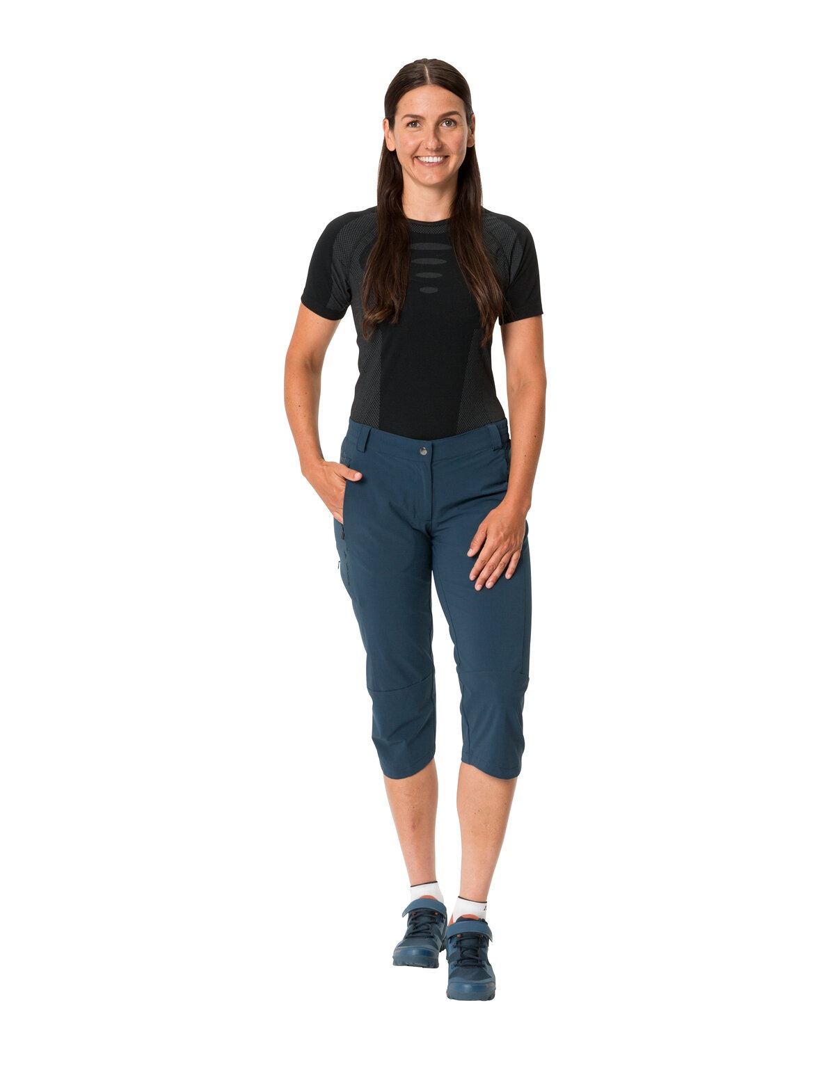 VAUDE Radhose »WOMEN'S YARAS 3/4 PANTS«, (1 tlg.), Reflektierende Elemente