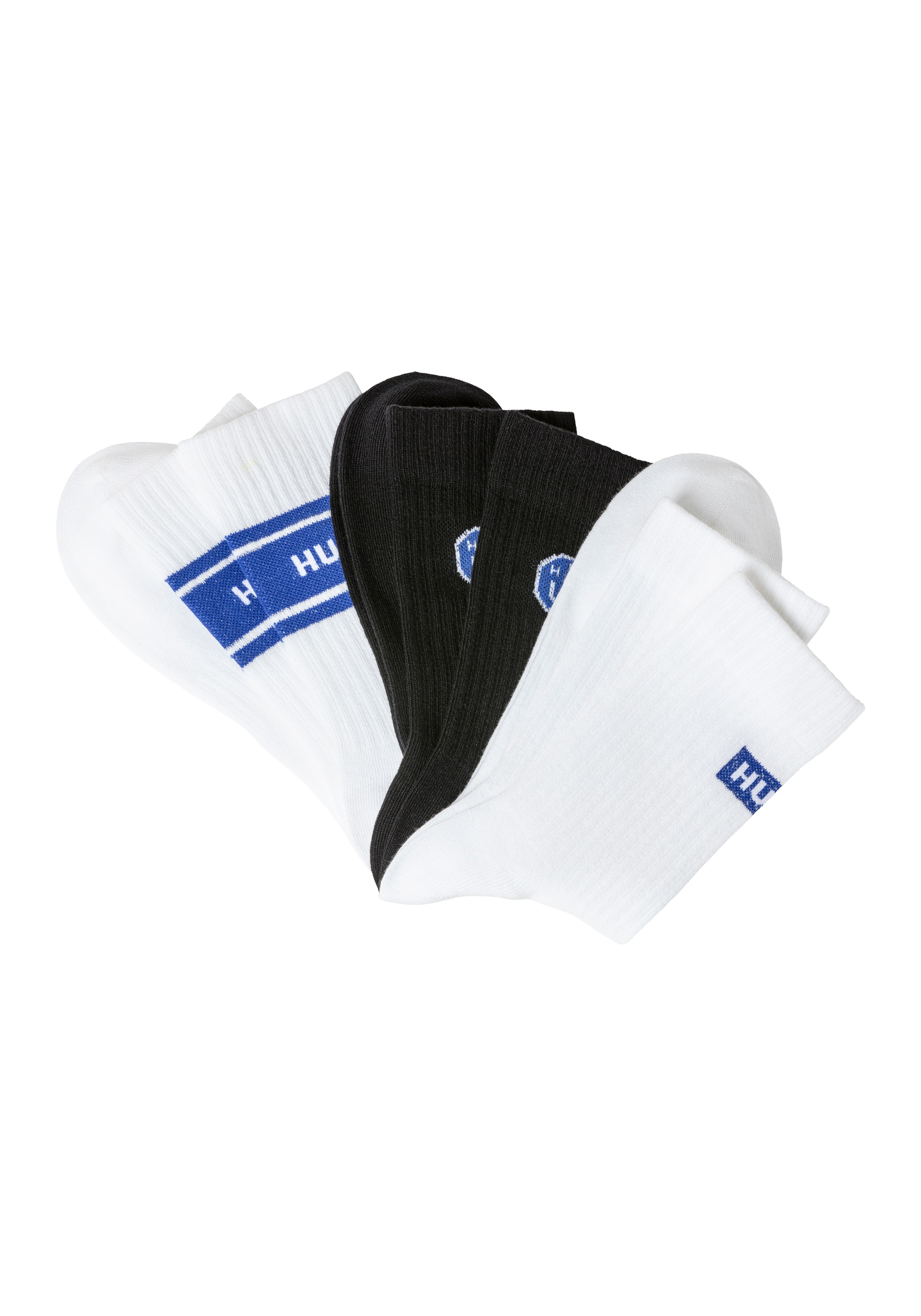 HUGO Underwear Socken »3P QS BLUE DESIGN«, (Packung, 3 Paar), mit Branding UNISEX Sportsocken