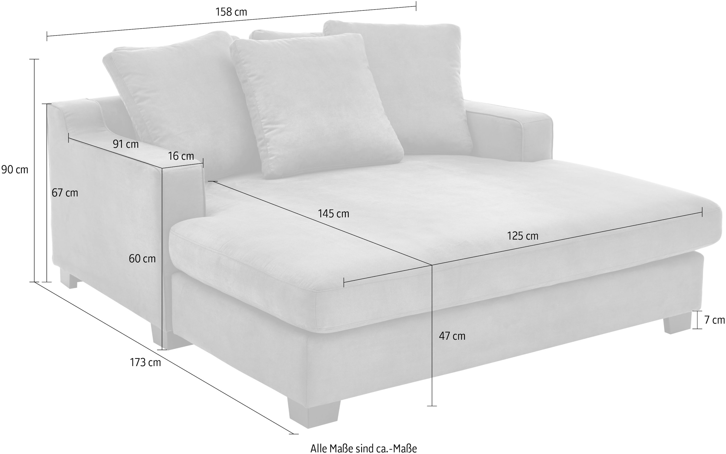 ATLANTIC home collection XXL-Sessel »Nobel«, Megasessel, Loveseat, inkl. 5 Rückenkissen, frei im Raum stellbar