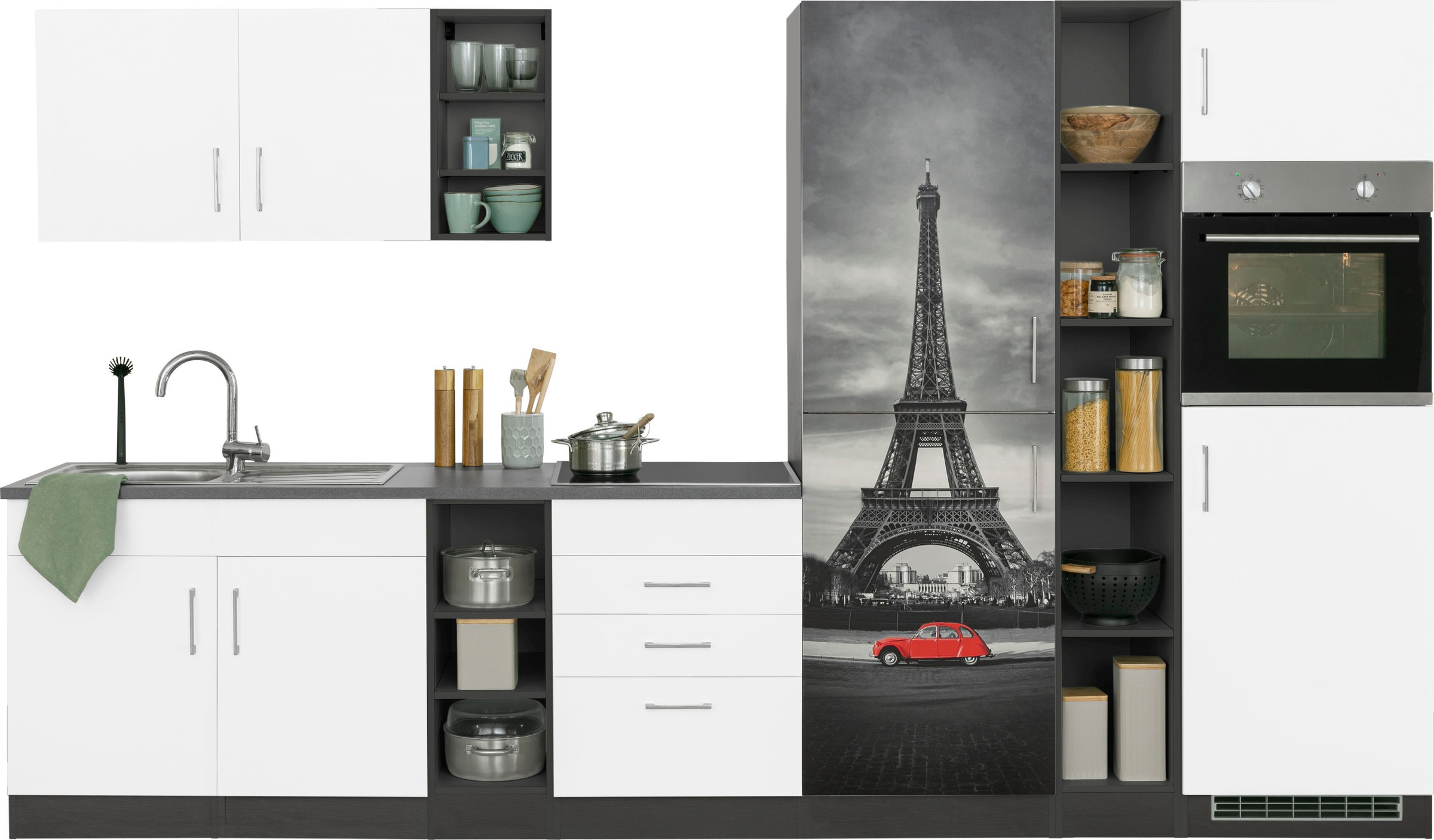 KOCHSTATION Küchenzeile »KS-Paris – Küchen mit einzigartigen Fotomotiven au günstig online kaufen