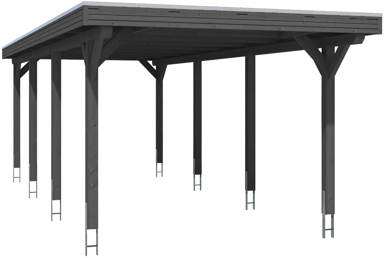 Skanholz Einzelcarport »Spessart«, Holz, 291 cm, Anthrazit
