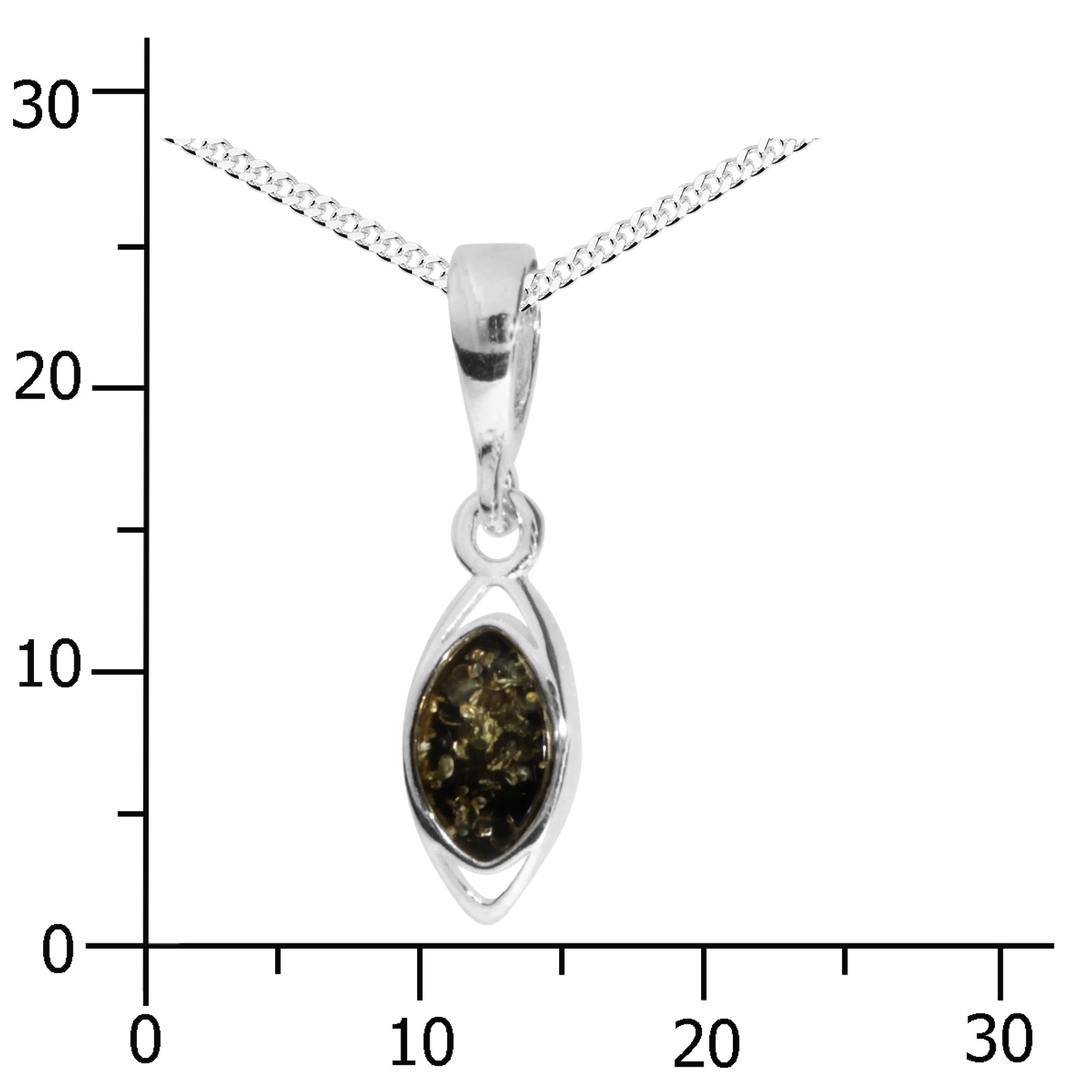 OSTSEE-SCHMUCK Kette mit Anhänger »Ostsee-Schmuck Kette mit Anhänger Telia Kette mit Anhänger Telia«, (2 tlg.)
