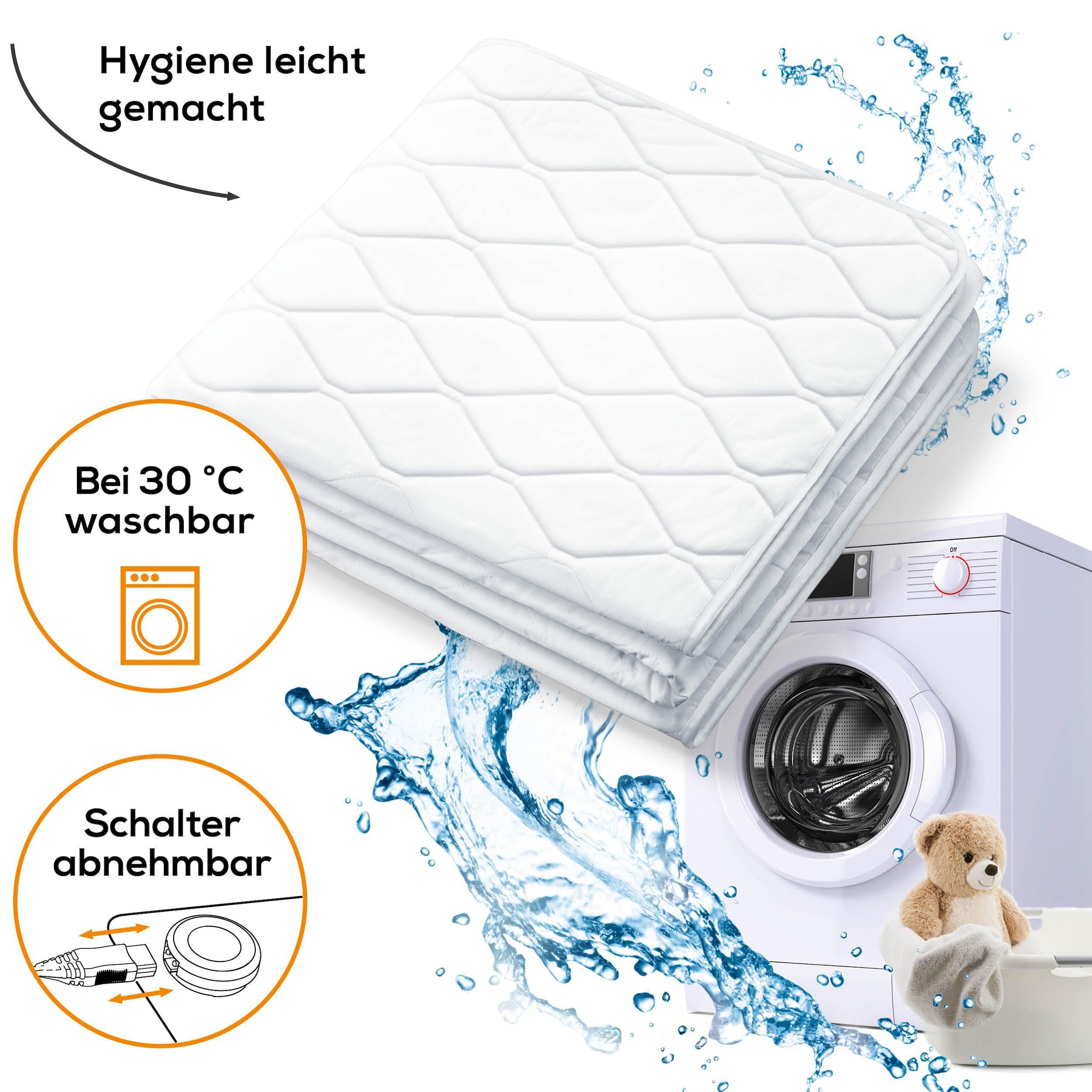 BEURER Wärmeunterbett »UB 64 in praktischer Spannbetttuch-Form«, 3 Temperaturstufen für ein kuschelig vorgewärmtes Bette