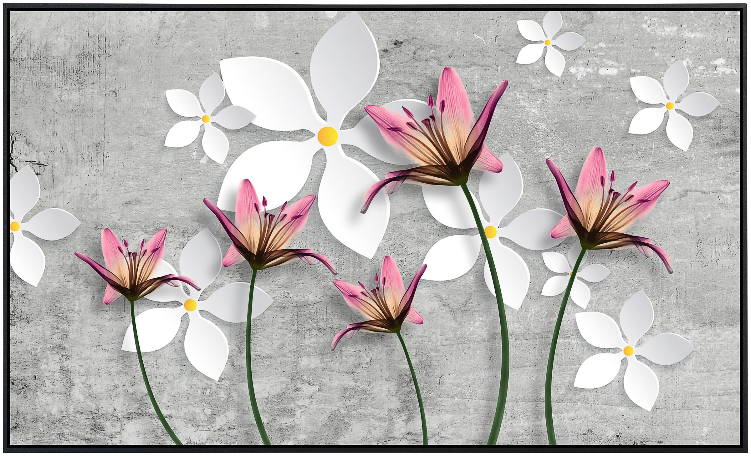 Papermoon Infrarotheizung »Muster mit Blumen«, sehr angenehme Strahlungswärme