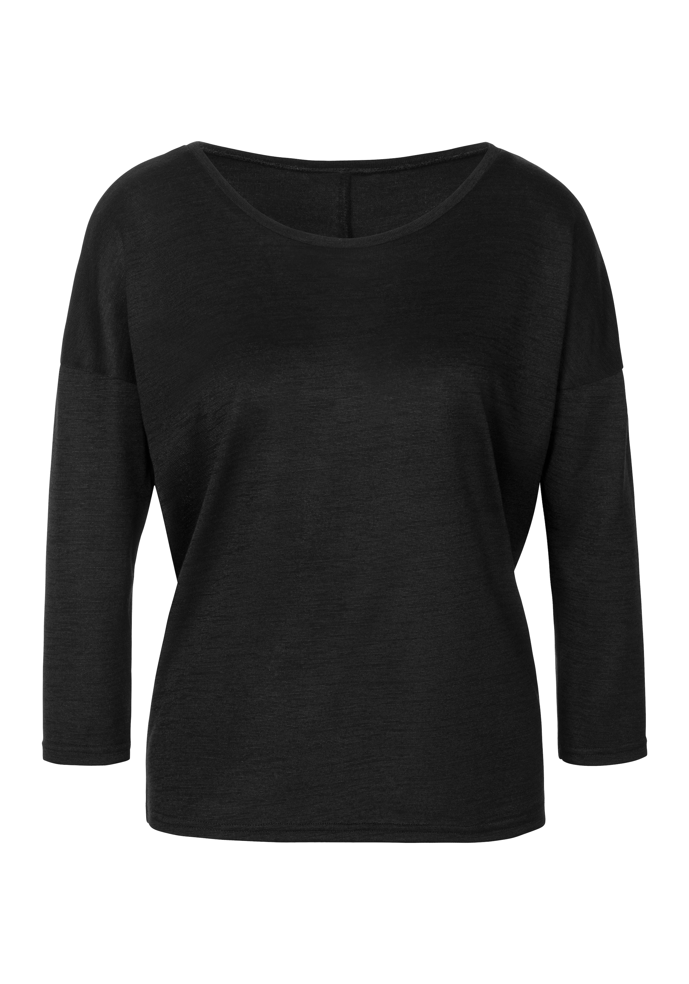 LASCANA 3/4-Arm-Shirt »aus feinem Strick«, aus pflegeleichter Qualität mit Viskose