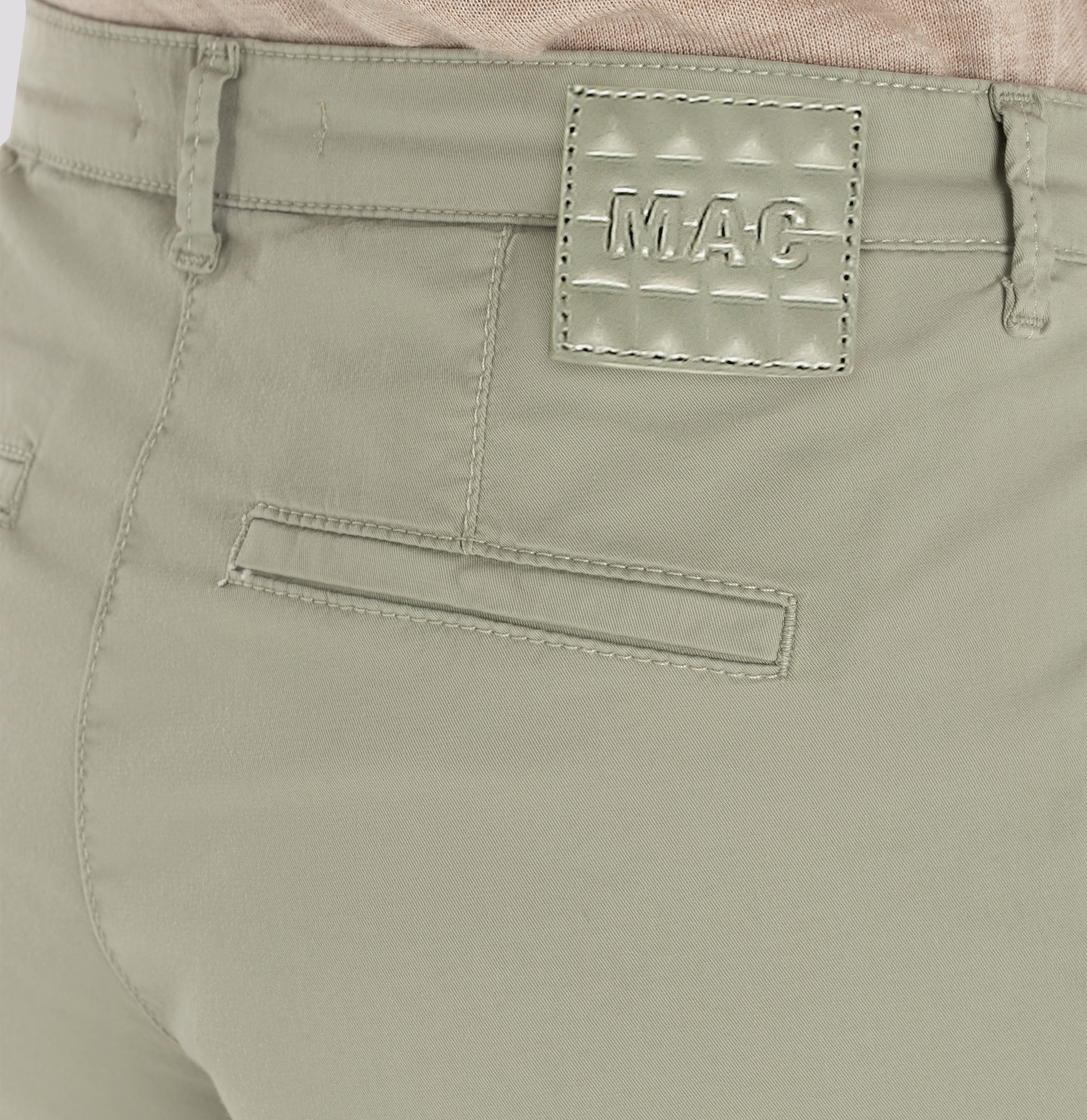 MAC Chinohose »CHINO turn up«, mit dezentem Glanz, elegant und sportiv zugleich