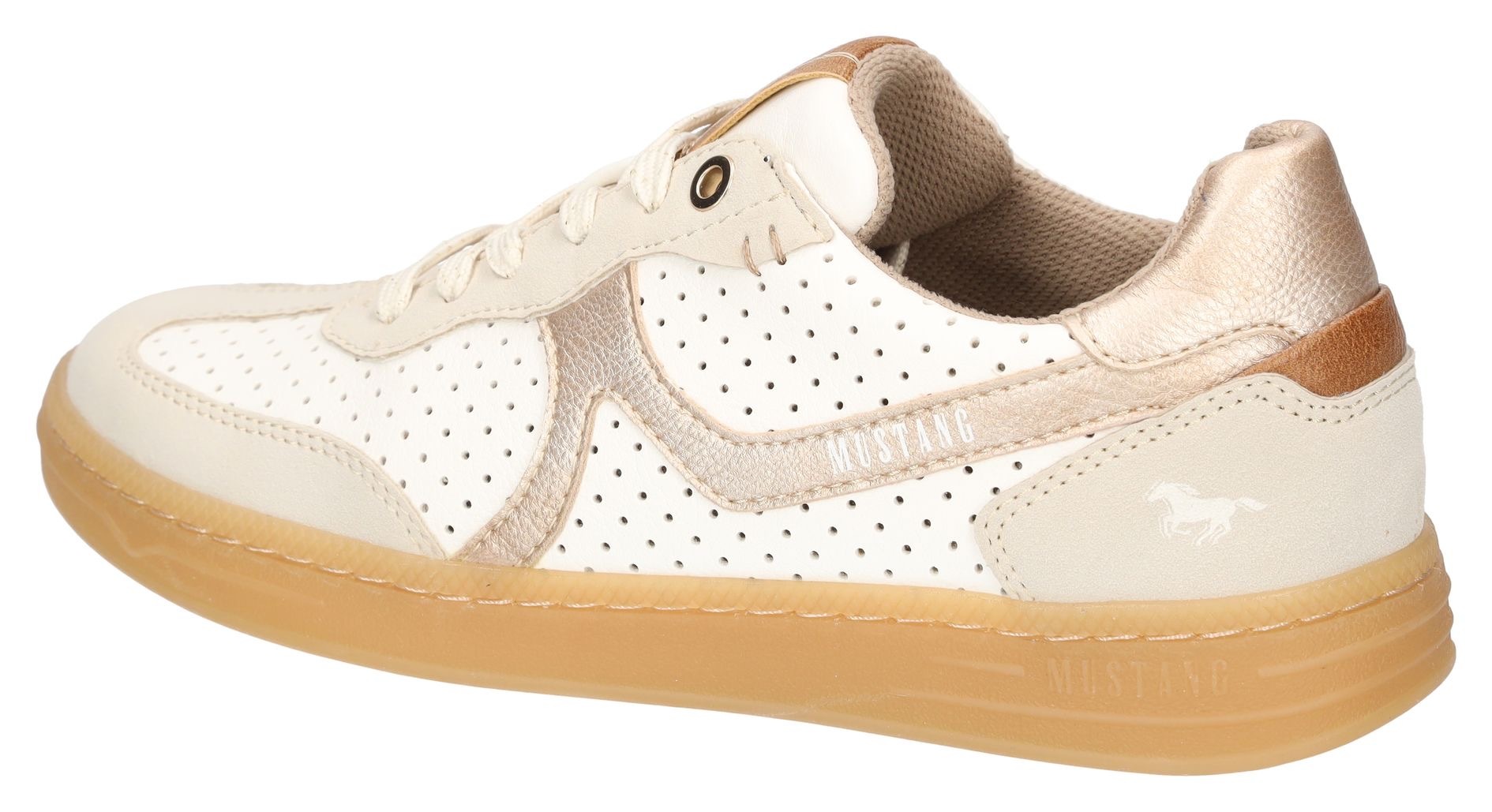 Mustang Shoes Sneaker, Retro Sneaker, Schnürschuh mit modischen Applikationen
