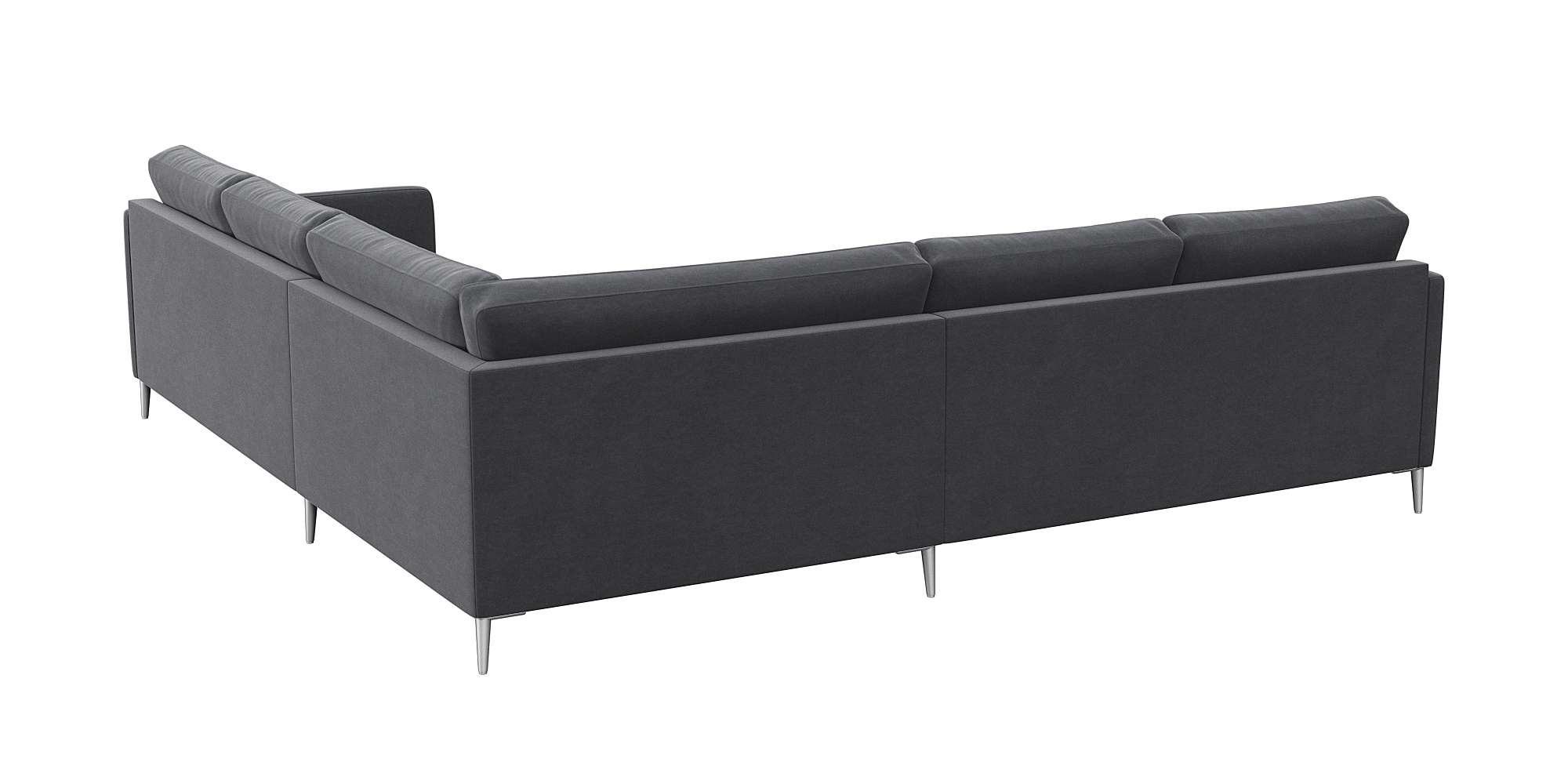FLEXLUX Ecksofa »Fiore, gleichschenklig, bequem durch hochwertigem Sitzaufbau«, schmale Armlehnen, super Sitzkomfort durch Kaltschaum, Füße Alu