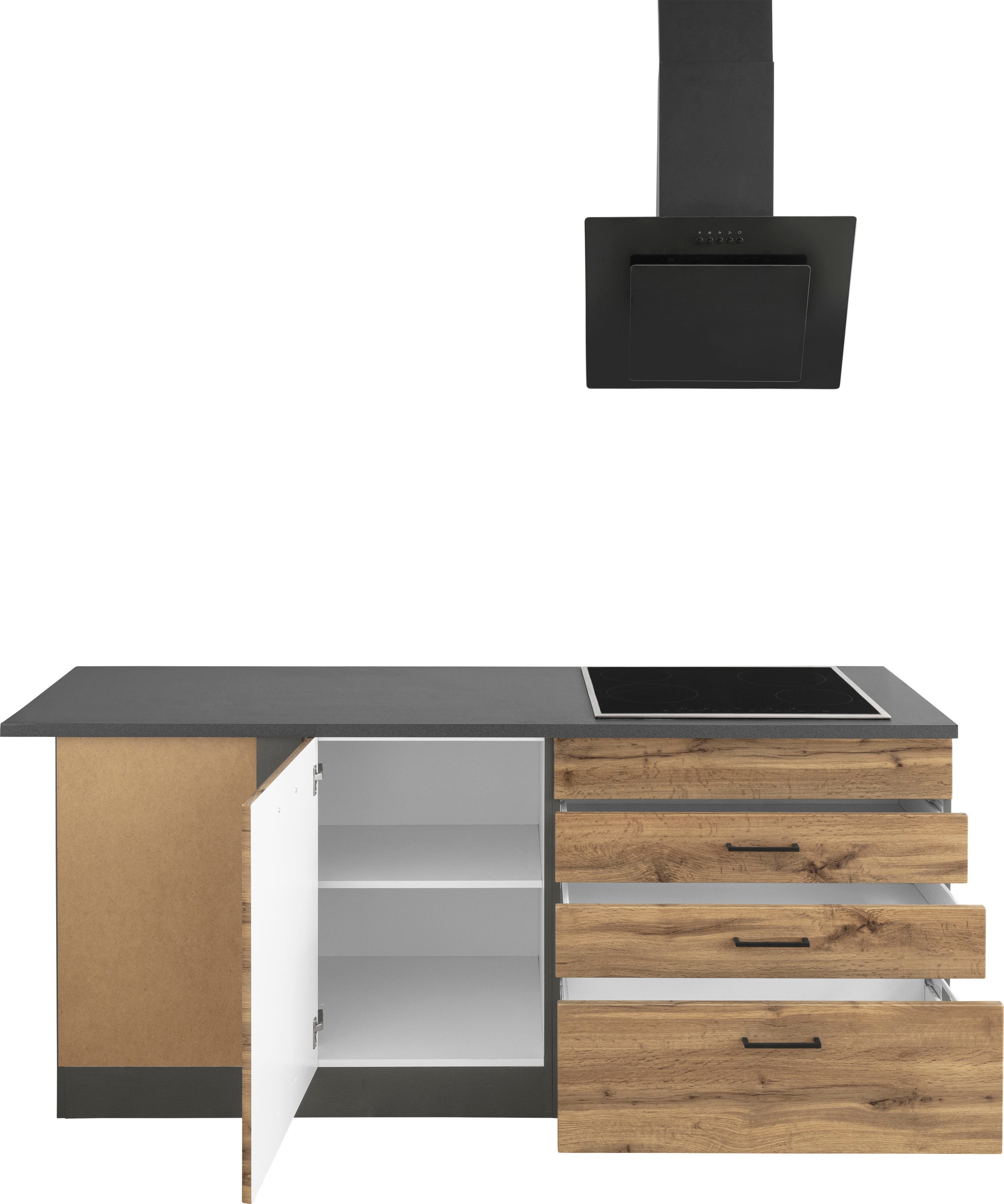 KOCHSTATION Winkelküche »KS-Trier«, mit E-Geräten, Stellbreite 290/190 cm