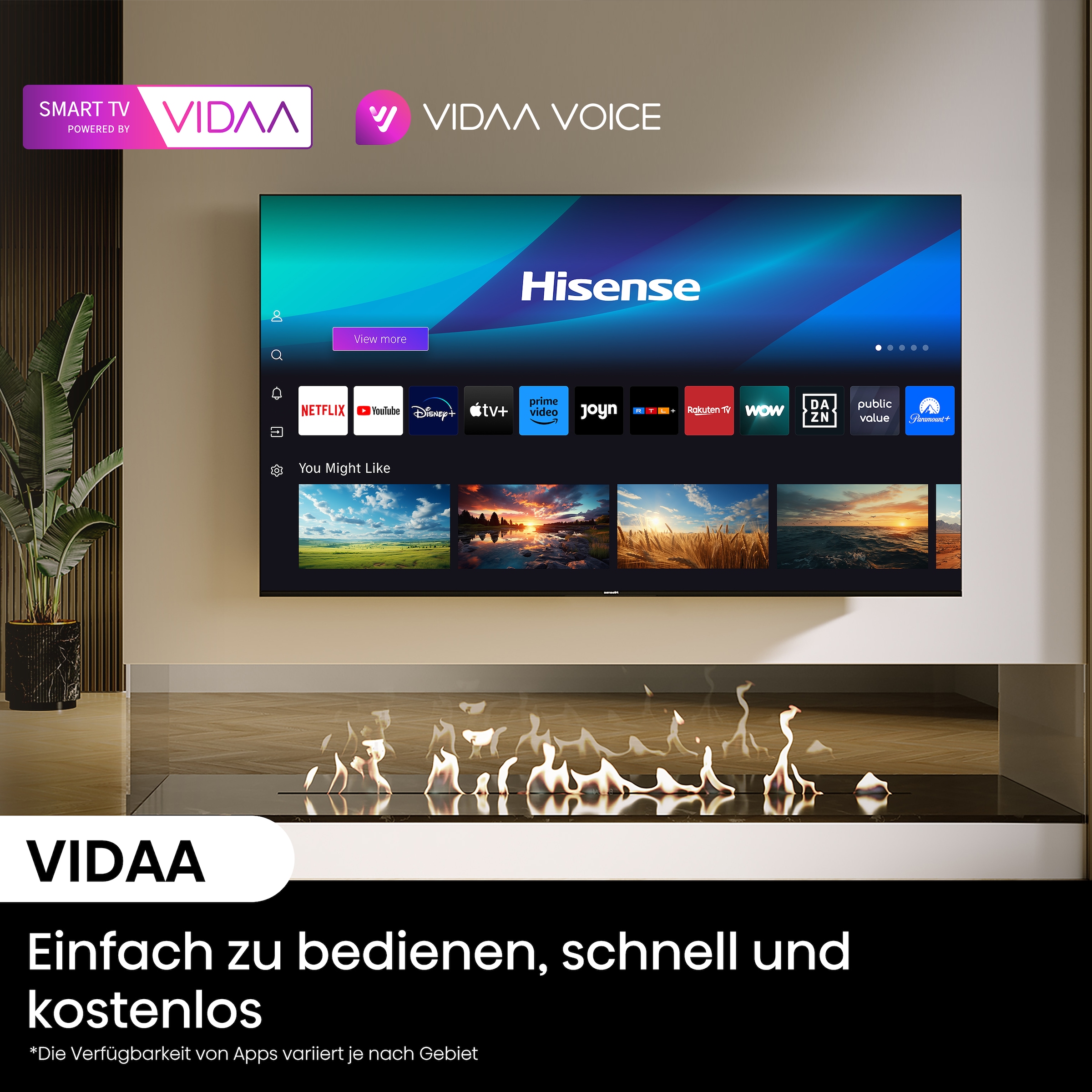 Hisense Mini-LED-Fernseher »65U7NQ«, 4K Ultra HD, Smart-TV, 4KUHD, ULED, Mini LED