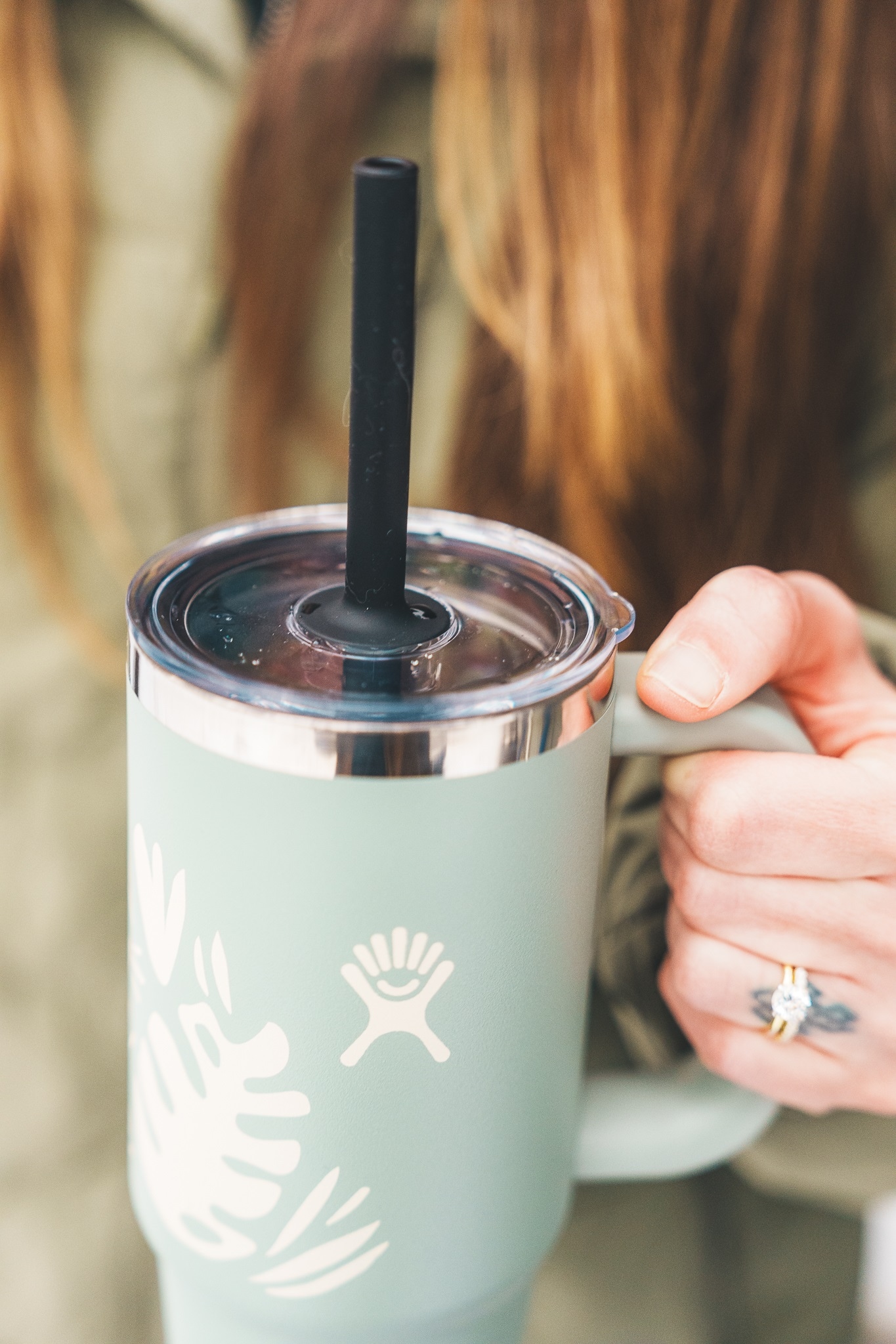 Hydro Flask Deckel »Medium Press-In All Around Tumbler Straw Lid Clear« Transparenter Deckel für freie Sicht mit Strohhalm