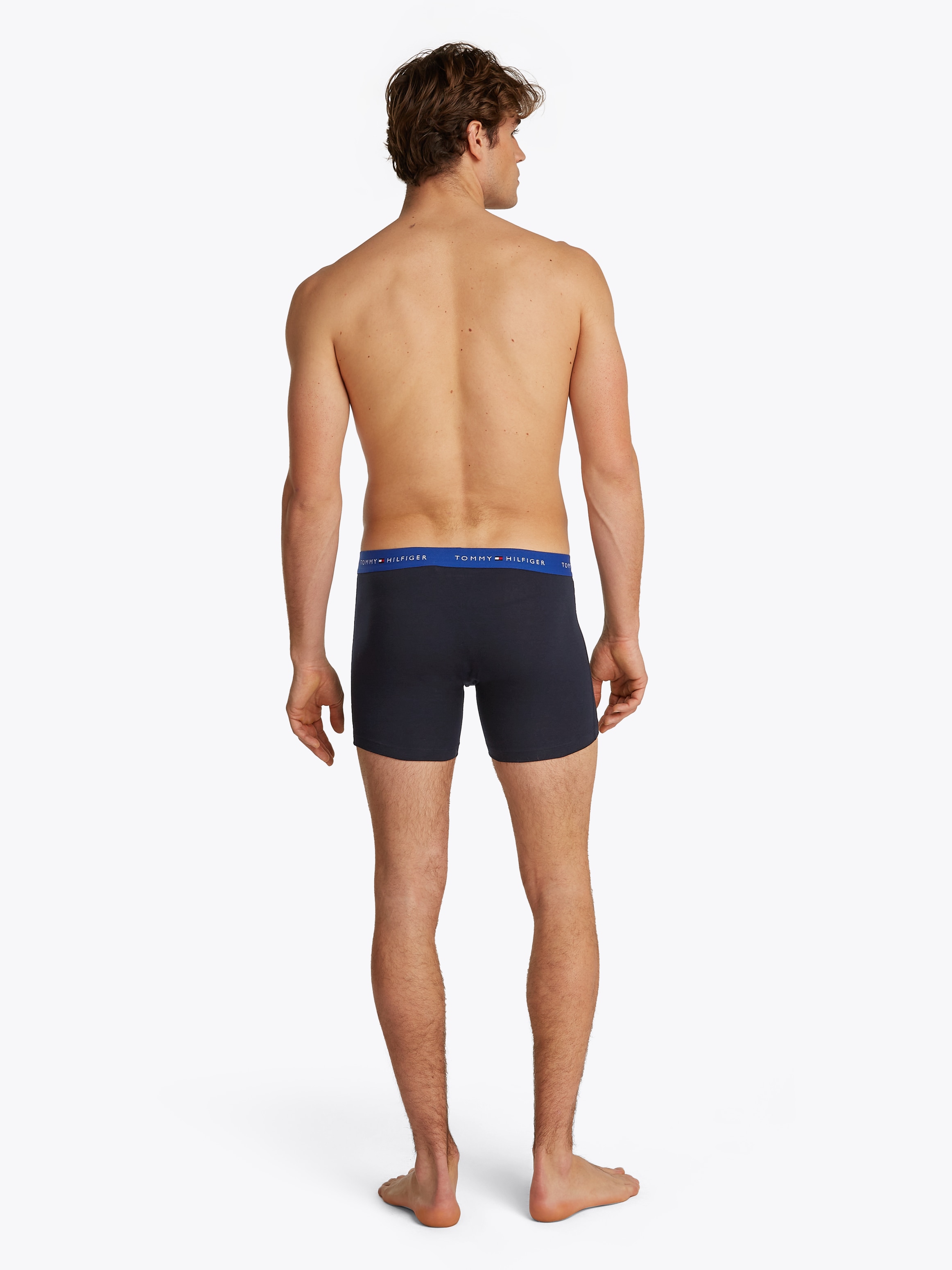 Tommy Hilfiger Underwear Boxershorts »3P BOXER BRIEF WB«, (Packung, 3 St., 3er-Pack), mit kontrastfarbenem Logobund