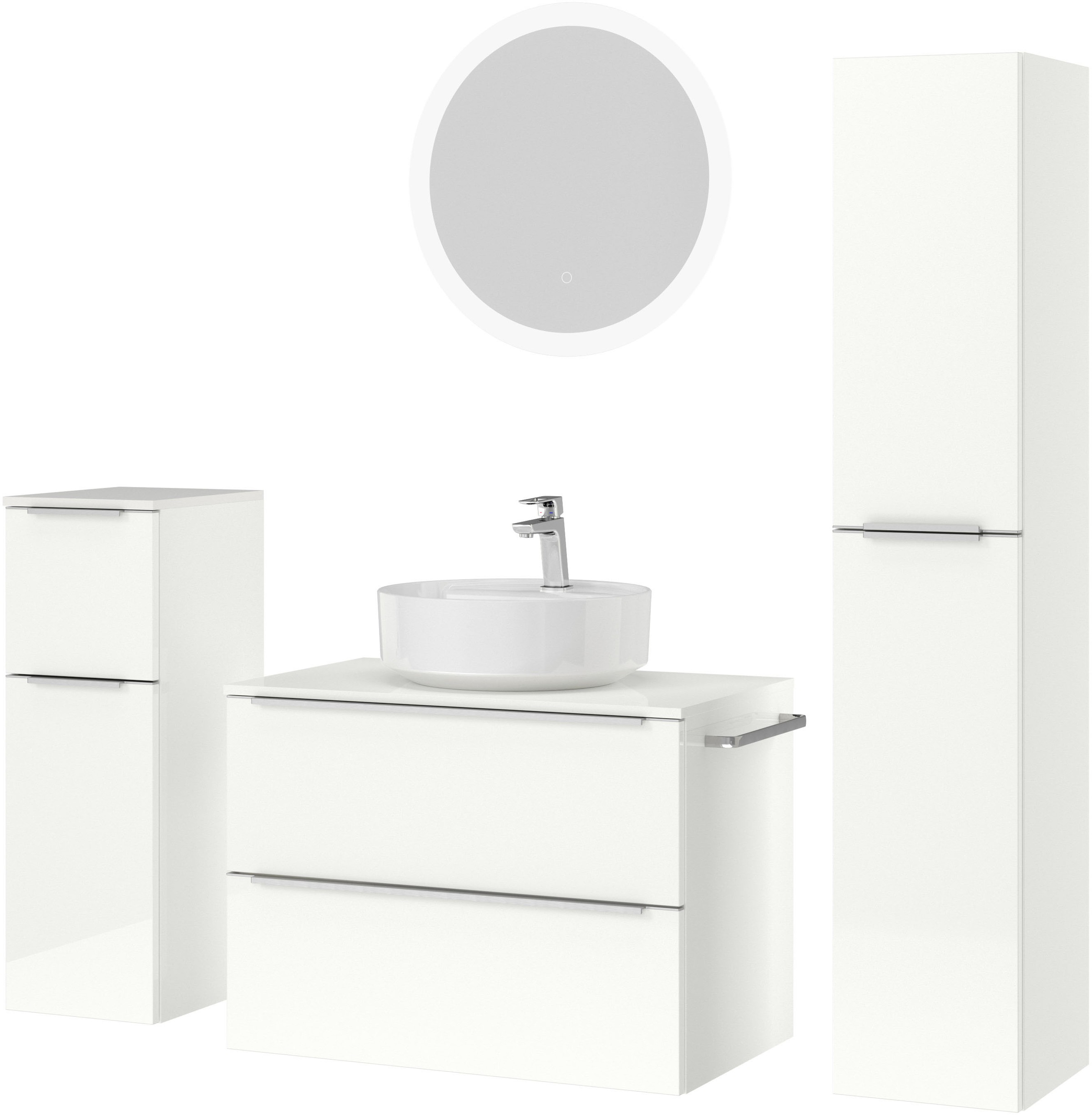 nobilia® Badmöbel-Set »Alvene« vormontiert, mit Soft-Close, 4 Stk. tlg. Hoc günstig online kaufen