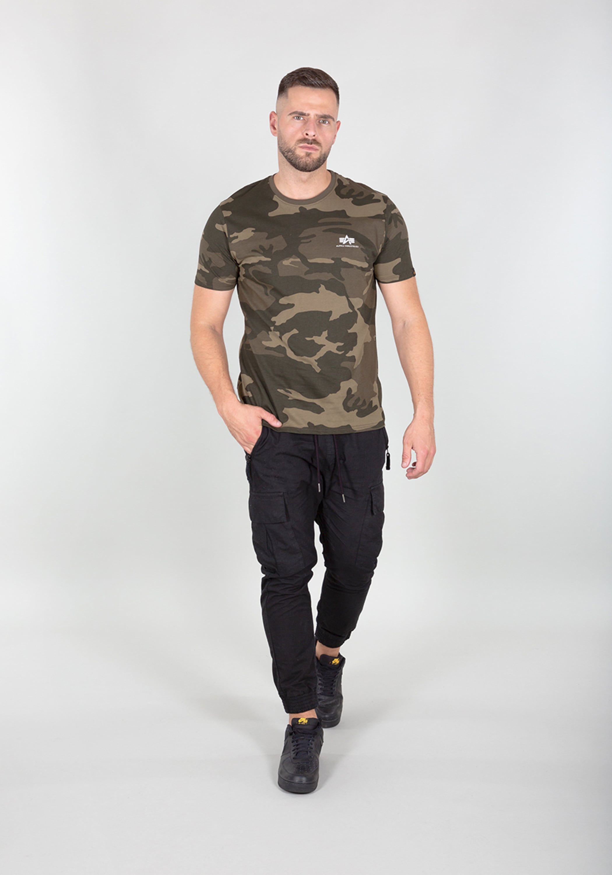 Alpha Industries T-Shirt »Alpha Industries Men - T-Shirts Backprint T-Shirt Camo«
