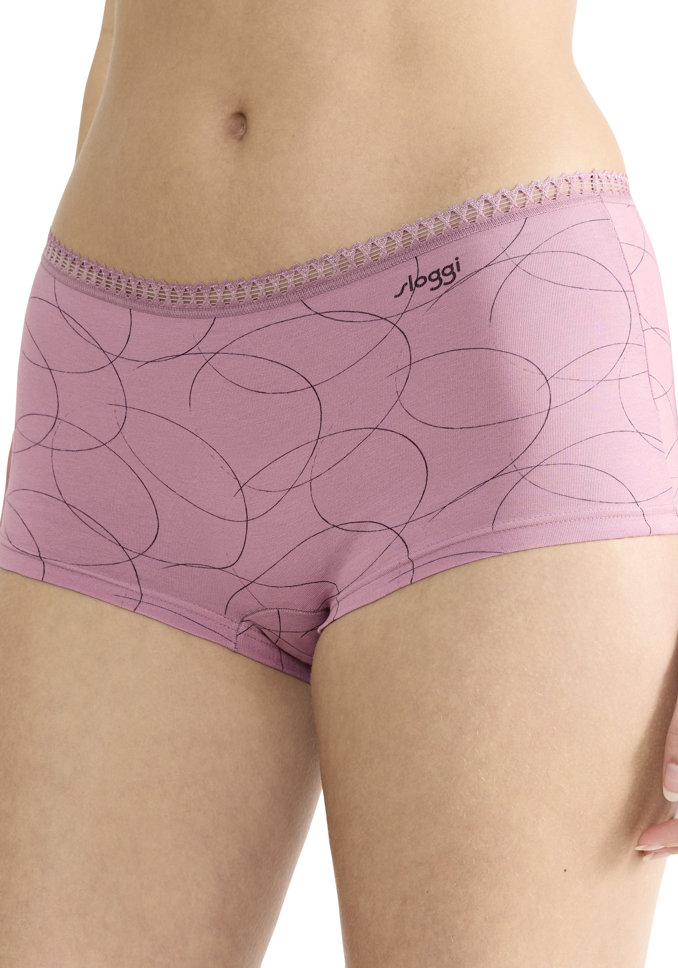 sloggi Panty »GO Crush Short C3P«, (3er Pack), mit Spitzendetails